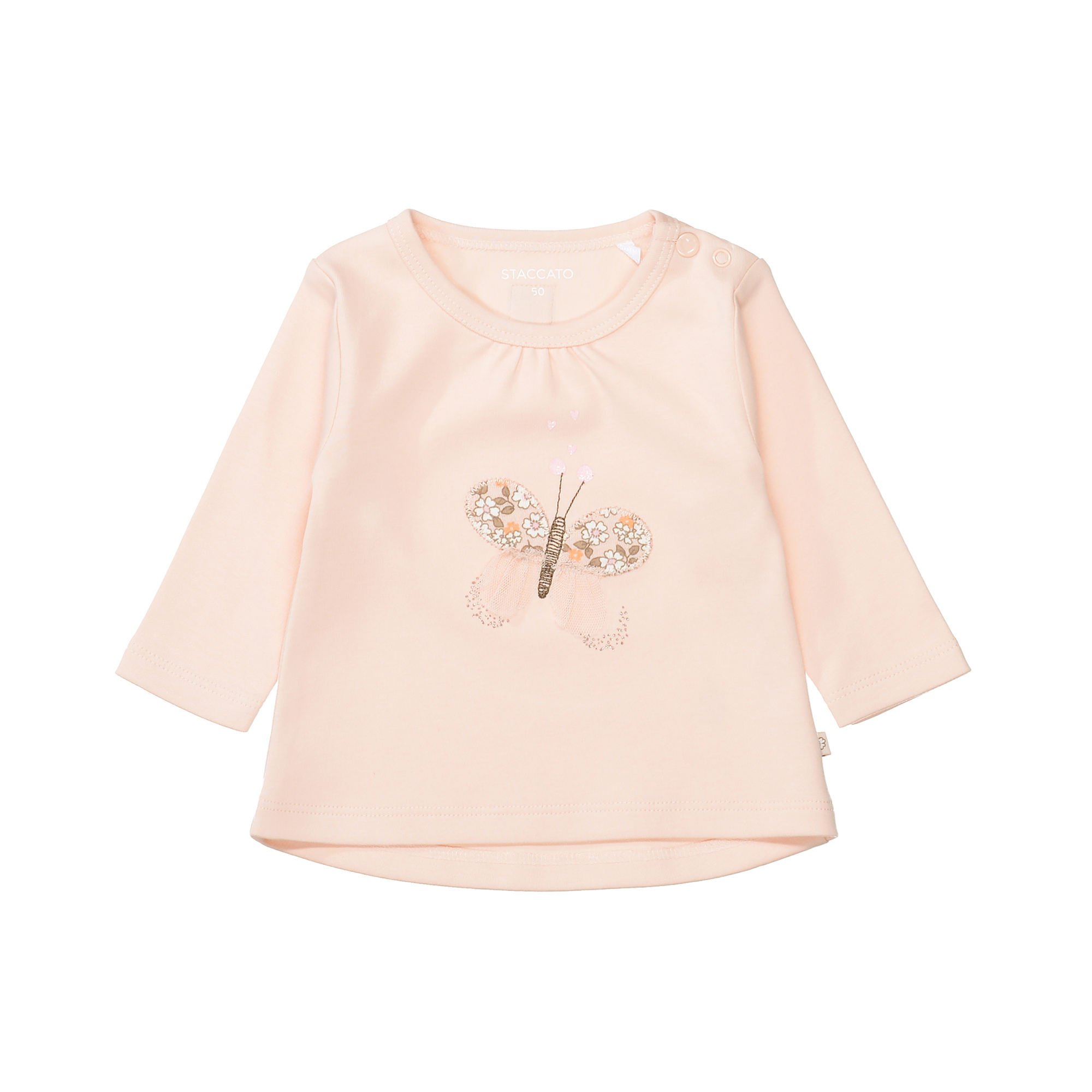 Langarmshirts, STACCATO, Orange – Besonderheit: aus 100% Baumwolle