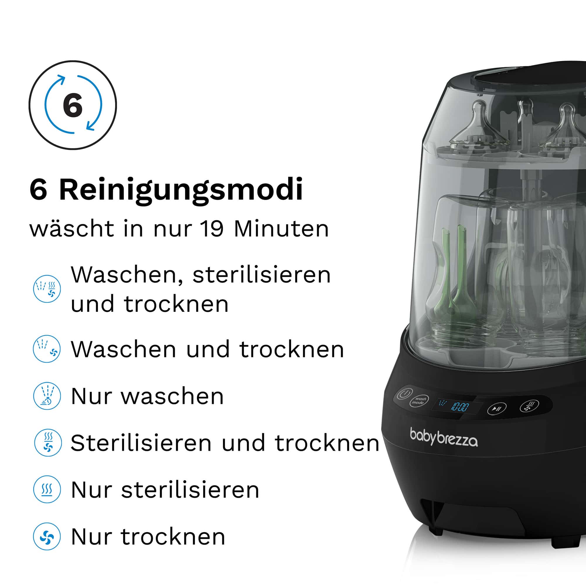 Vaporisatoren, babybrezza, Schwarz – Produktansicht