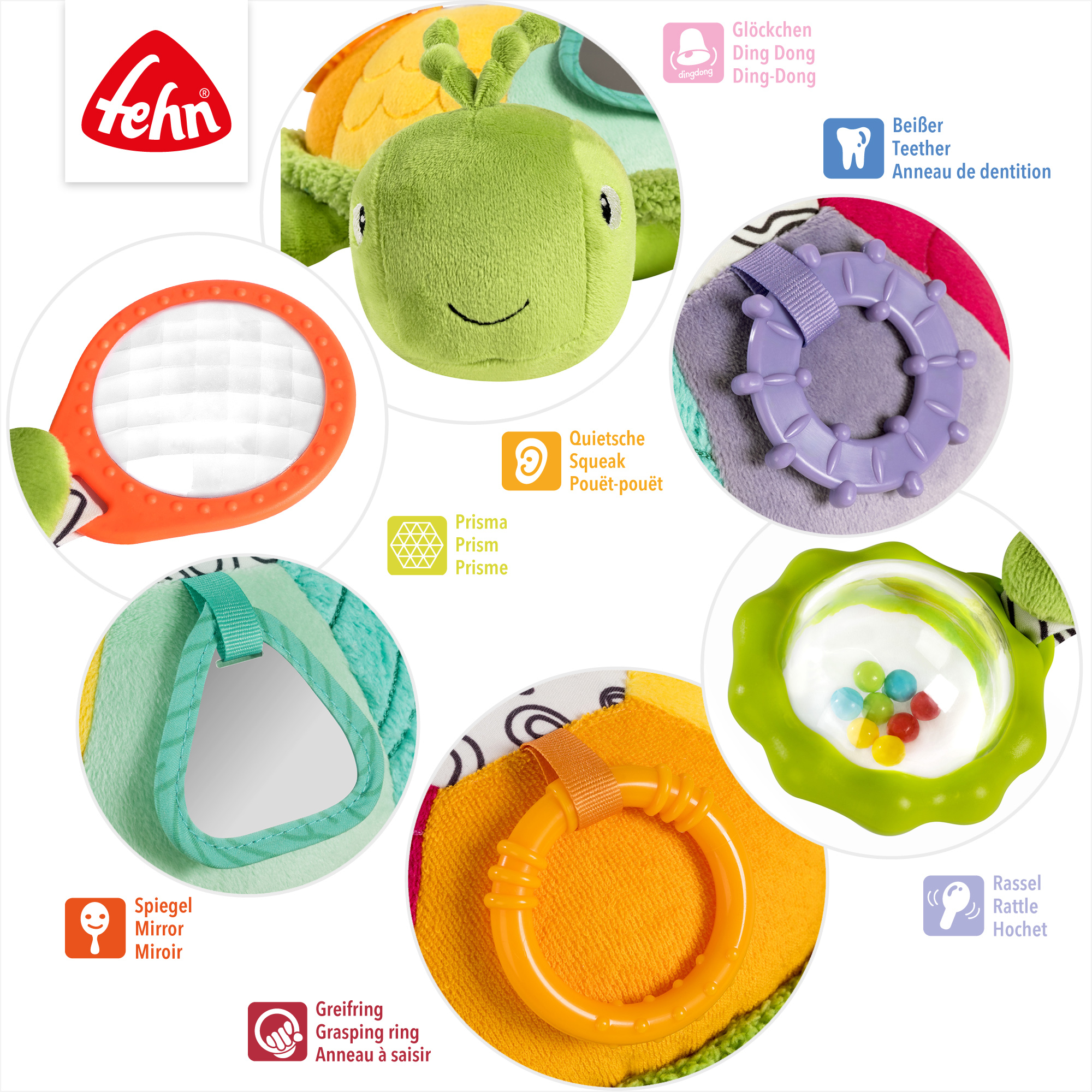 Kuscheltiere, fehn, Mehrfarbig – Produktansicht