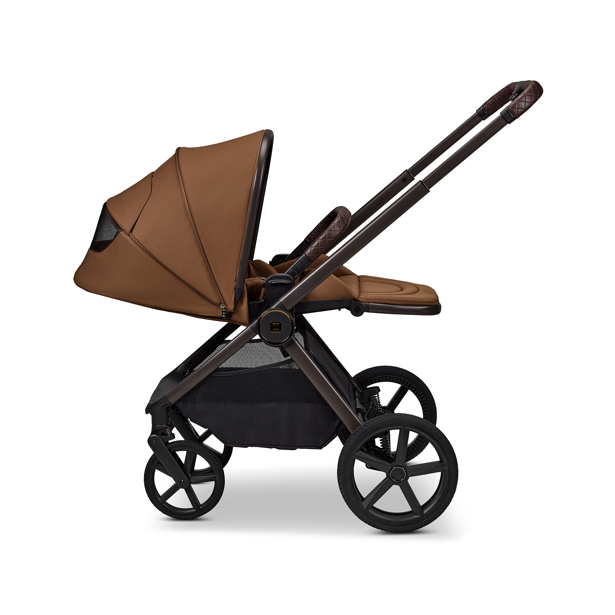 Kombi-Kinderwagen, MOON, Braun – Produktansicht