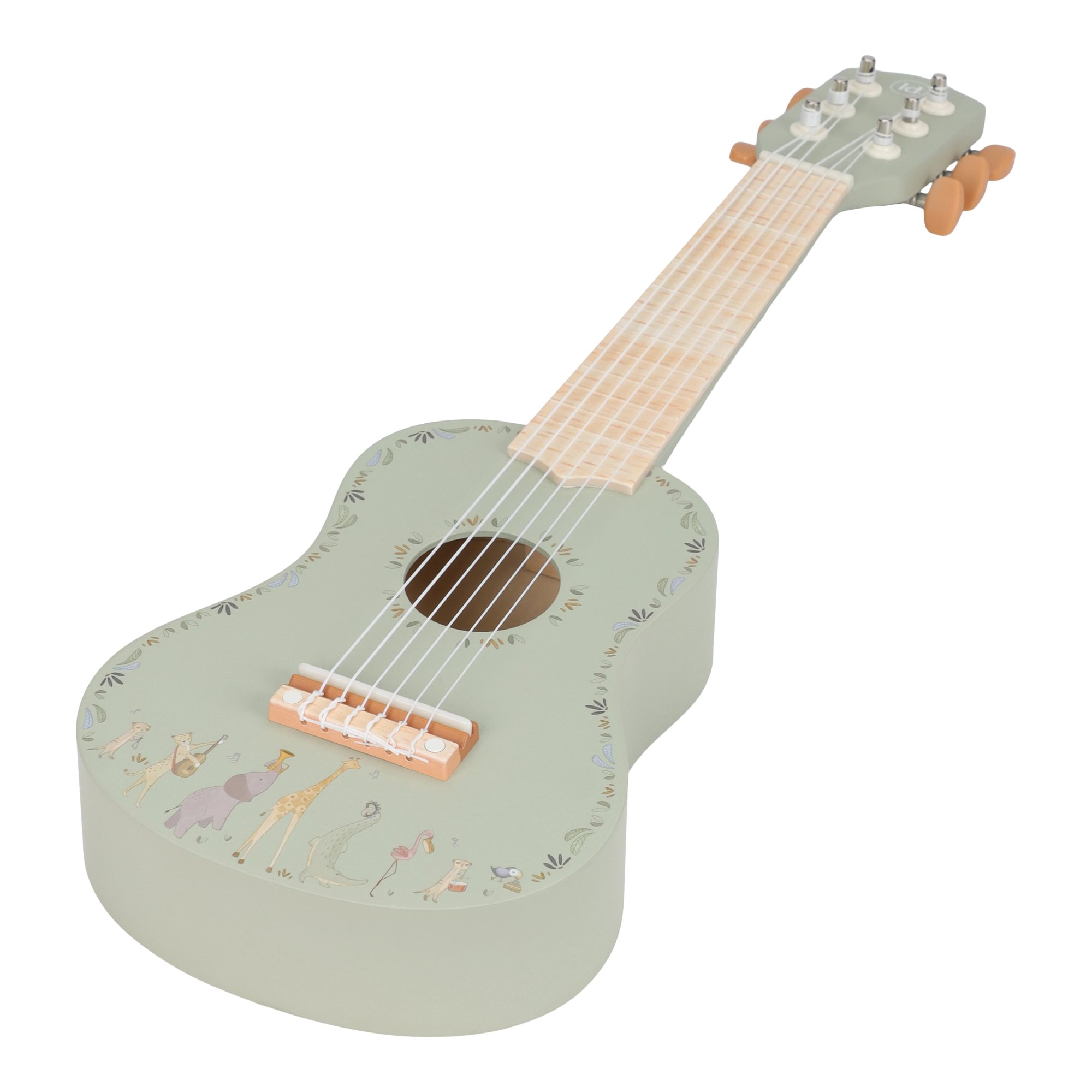 Musikinstrumente, LITTLE DUTCH, Grün – Besonderheit: Gitarre mit sechs Saiten