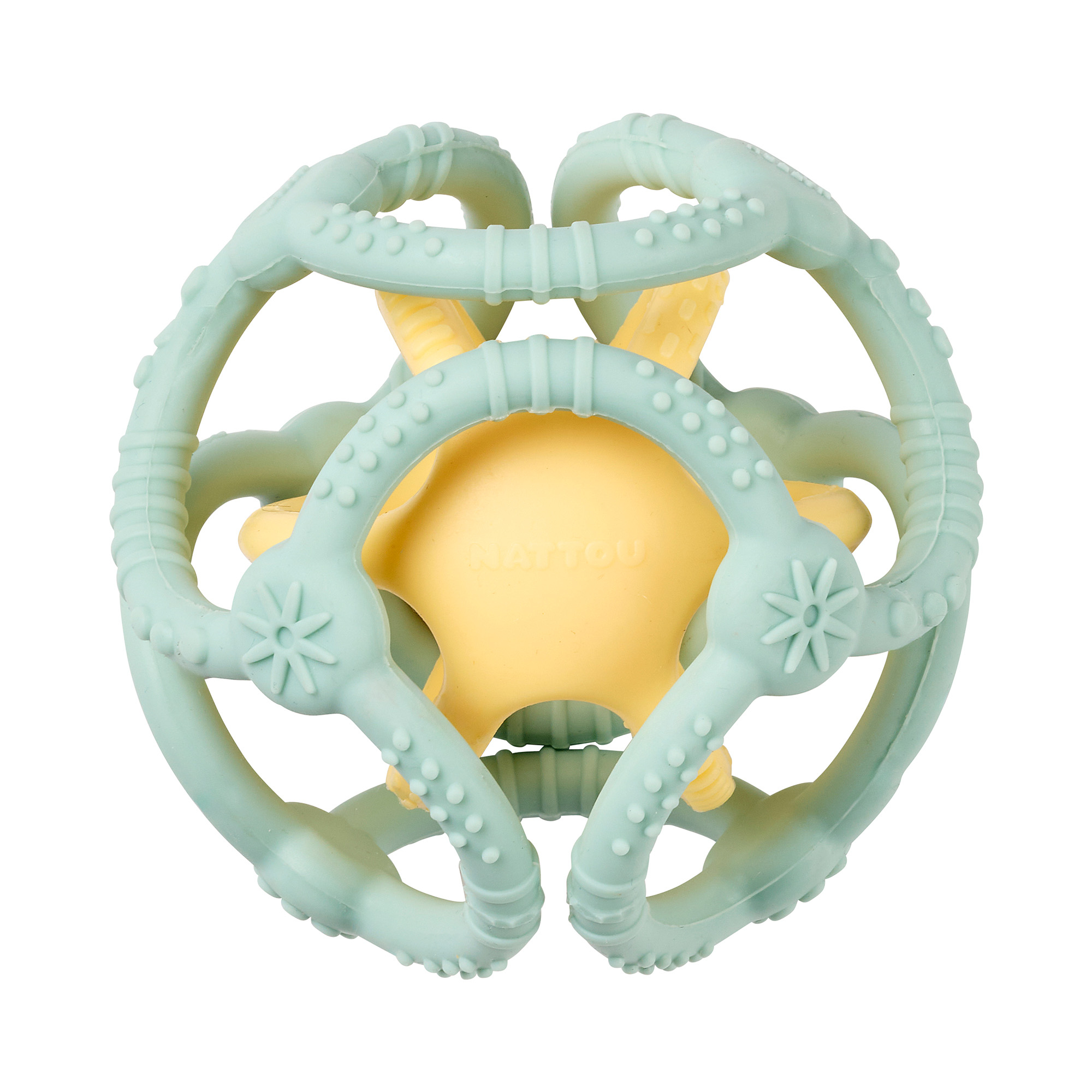 Beißringe, Nattou, Grün – Besonderheit: 2 Beiß- und Greifbälle aus BPF-freiem Silikon
