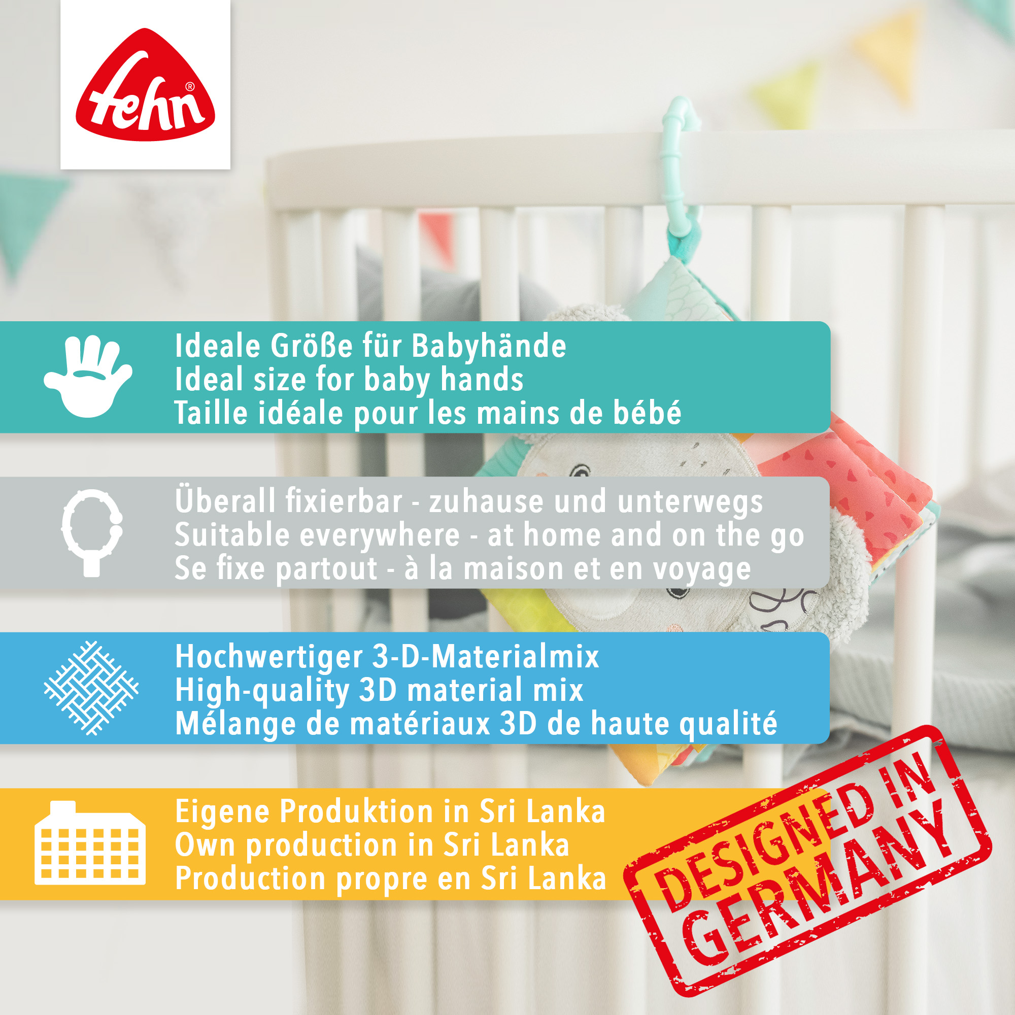 Stoffbücher, fehn, Mehrfarbig – Produktansicht