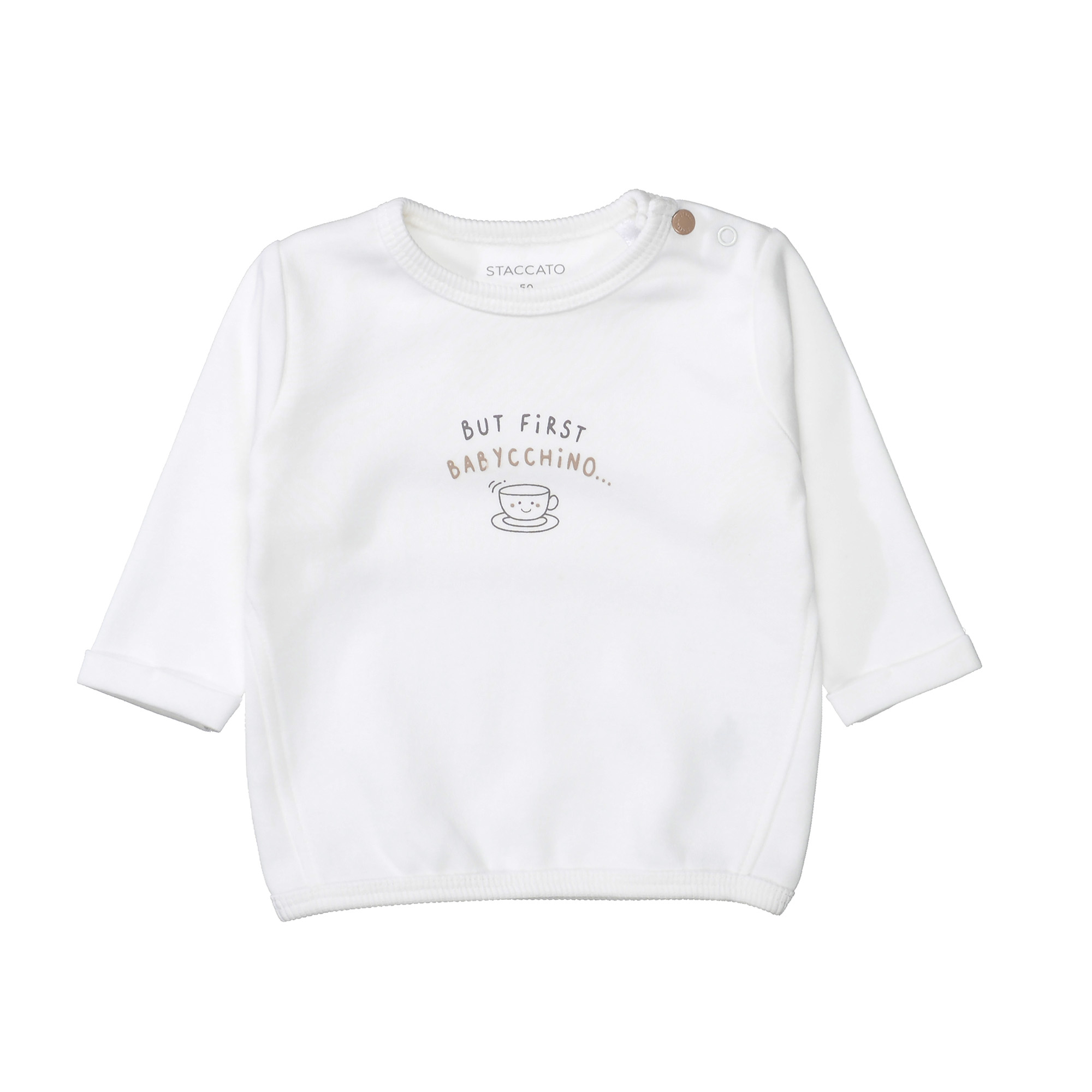 Langarmshirts, STACCATO, Weiß – Besonderheit: aus 100% Baumwolle