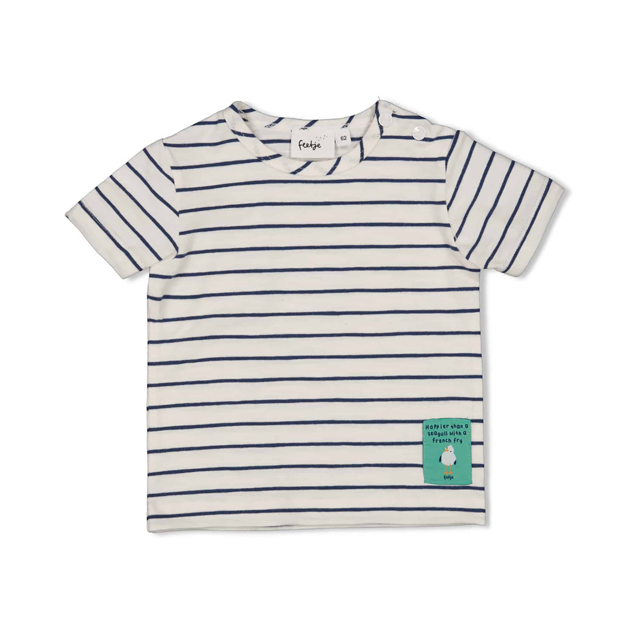 Kurzarmshirts, FEETJE, Beige – Besonderheit: aus 94% Baumwolle