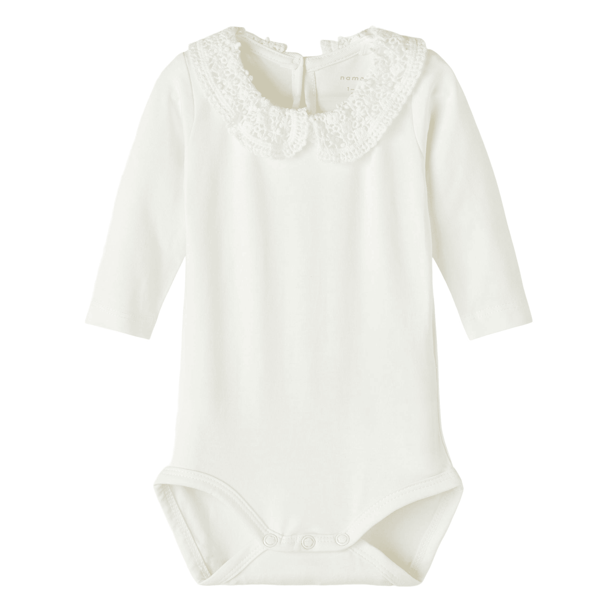 Langarmbodys, name it, Weiß – Besonderheit: aus 95% Bio-Baumwolle & 5% Elasthan