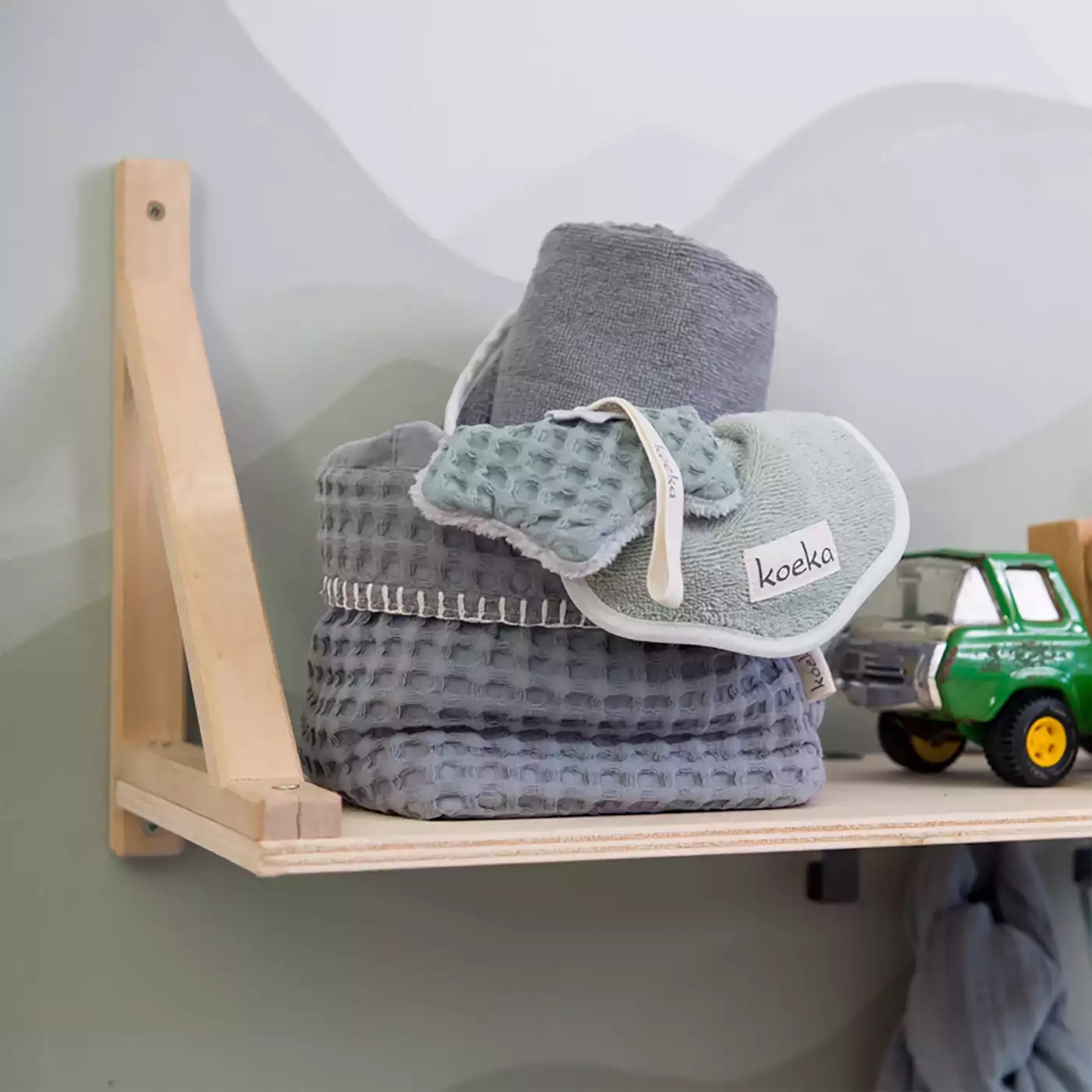 Aufbewahrungskörbe, koeka, Grau – Produktansicht