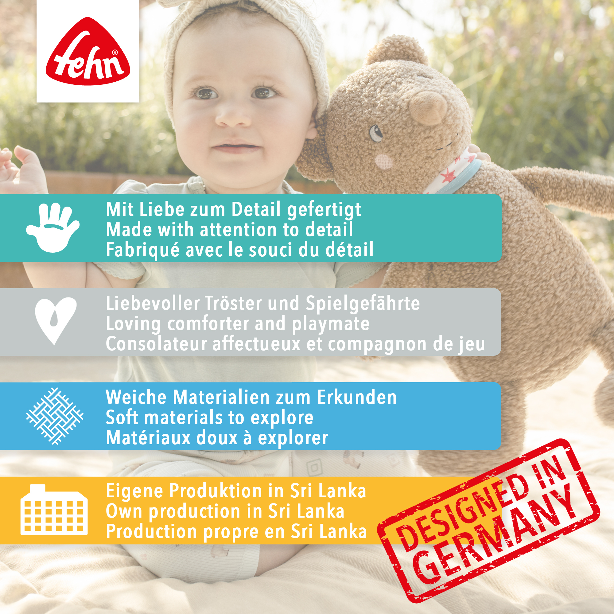 Kuscheltiere, fehn, Braun – Produktansicht