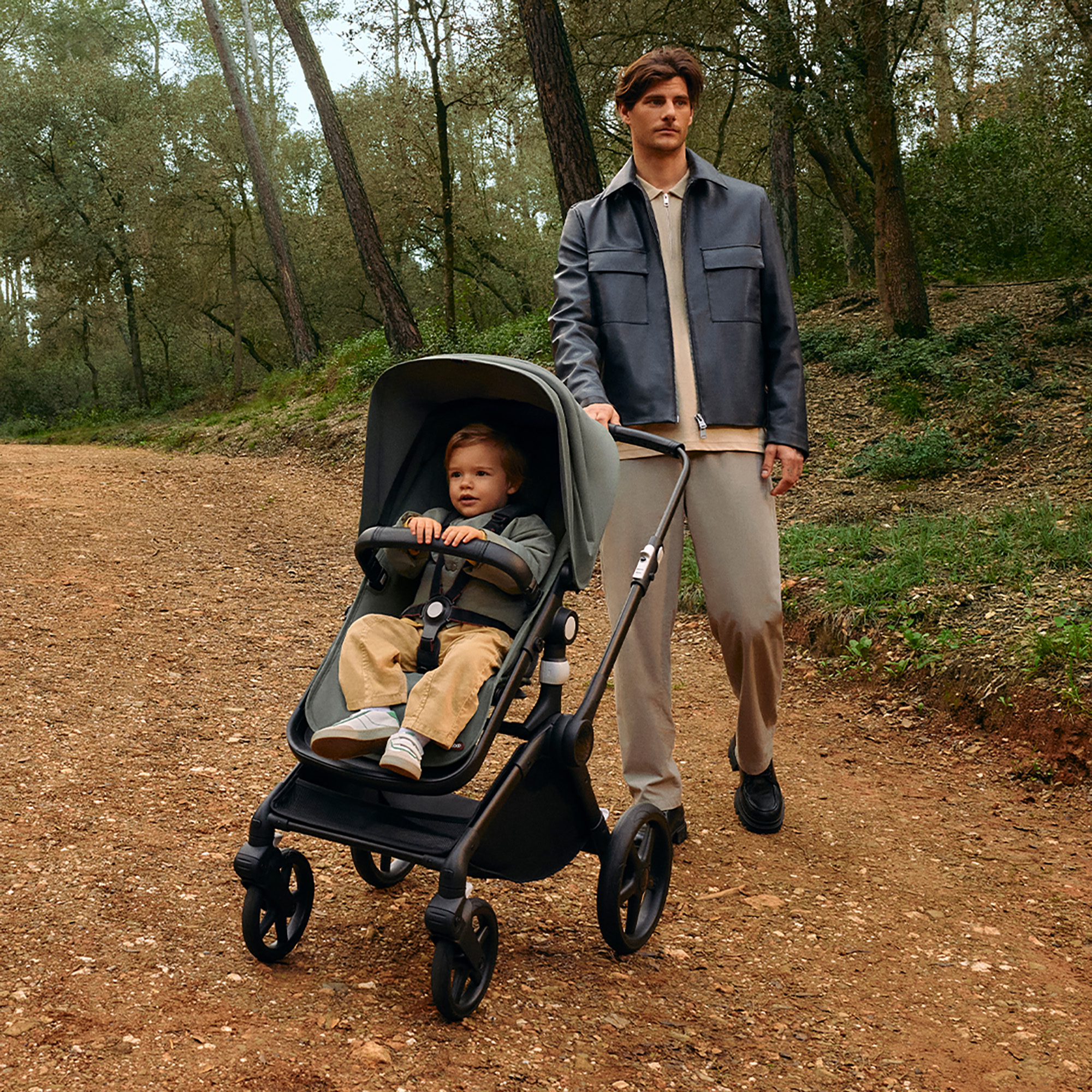 Kombi-Kinderwagen, bugaboo, Grün – Produktansicht