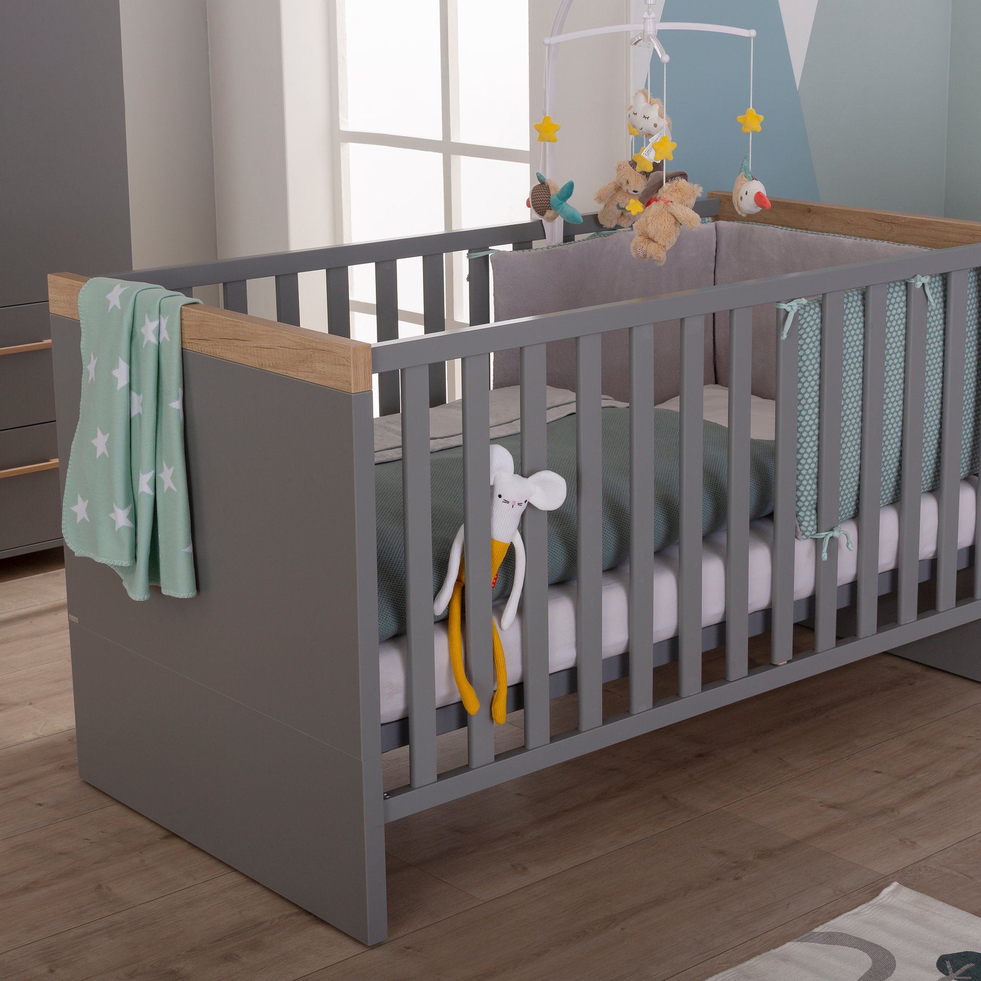 4-teiliges Spar-Set Babyzimmer Theo PAIDI Grau 9000000000144 3