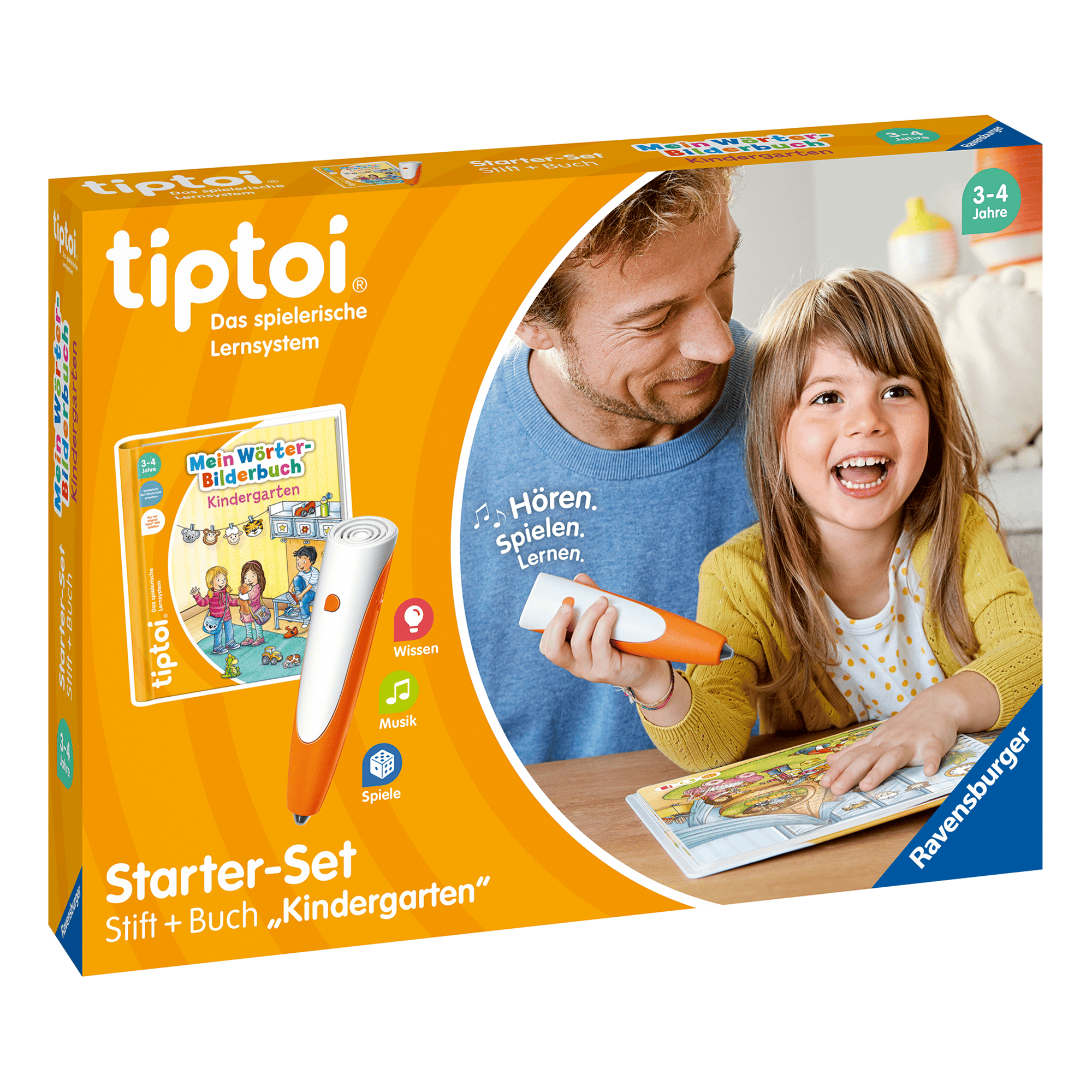 Set tiptoi® Starter-Set: Stift + Buch Kindergarten mit tiptoi® Stift-Hülle Ravensburger Grün 9000000000521 2