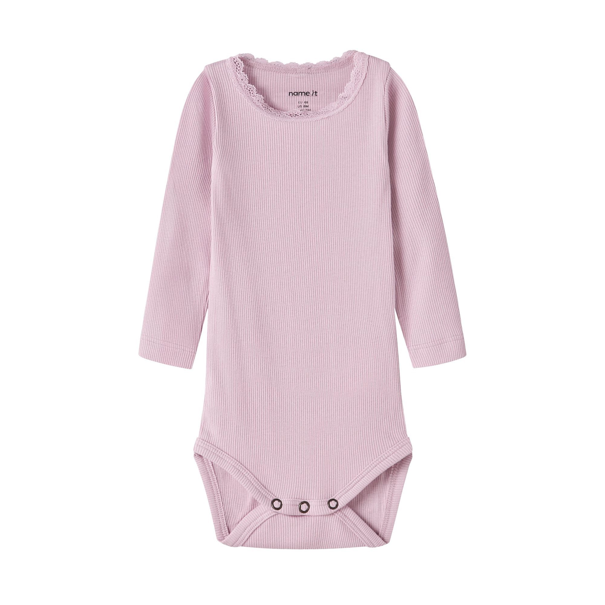 Langarmbodys, name it, Pink – Besonderheit: aus 57% Baumwolle