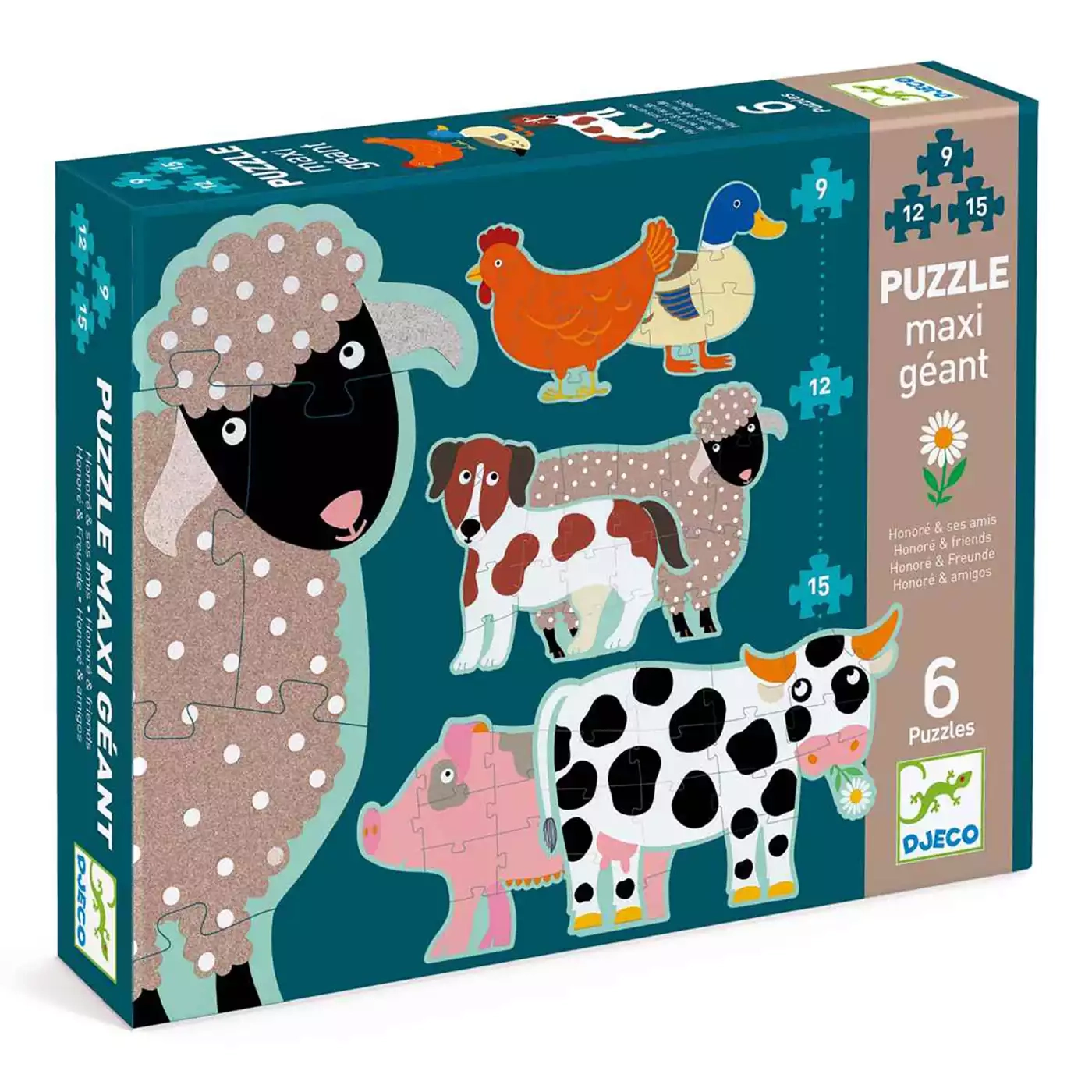 Puzzle, DJECO, Mehrfarbig – Produktansicht
