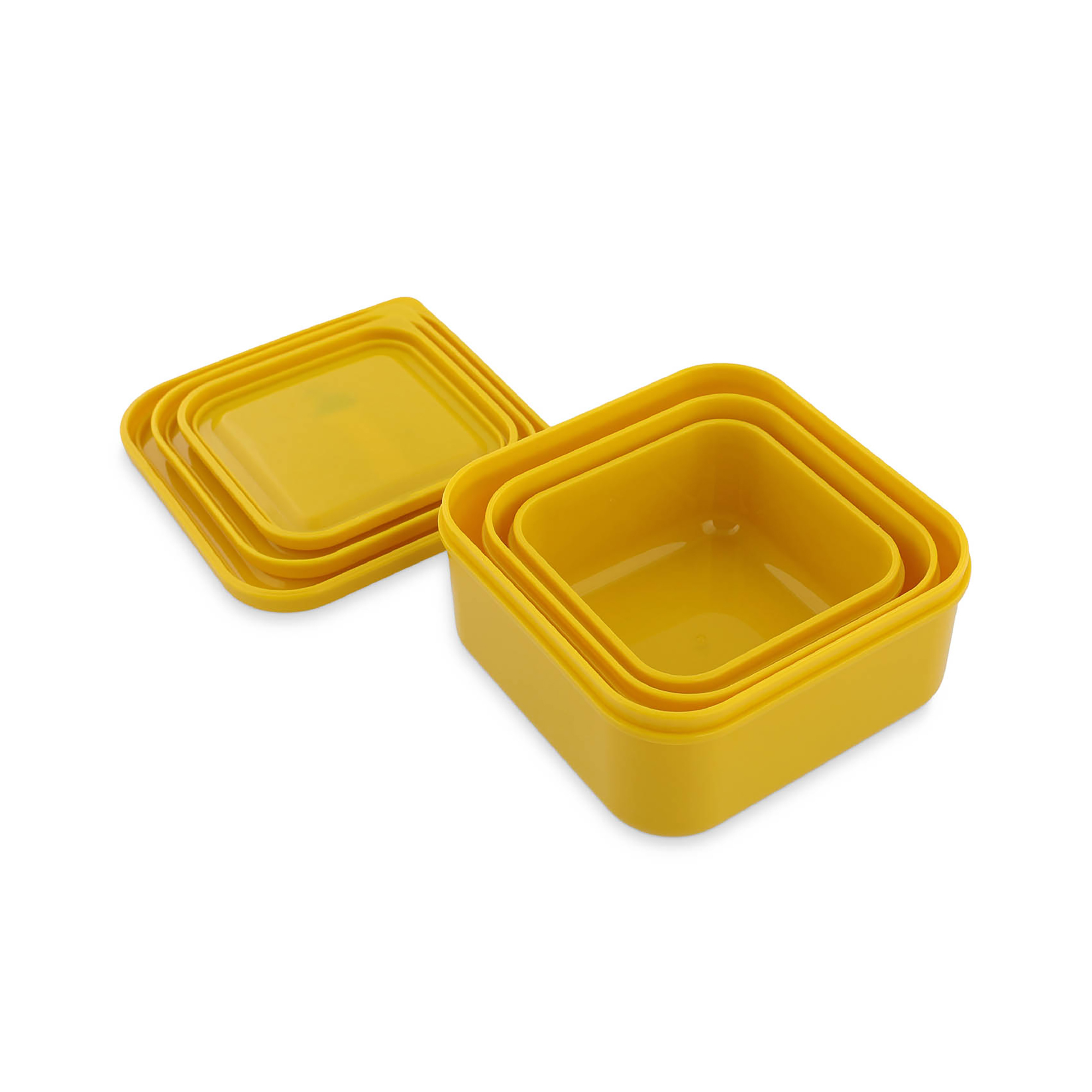 Brotdosen & Snackboxen, trixie, Gelb – Besonderheit: 3 ineinander passende Snack Boxen