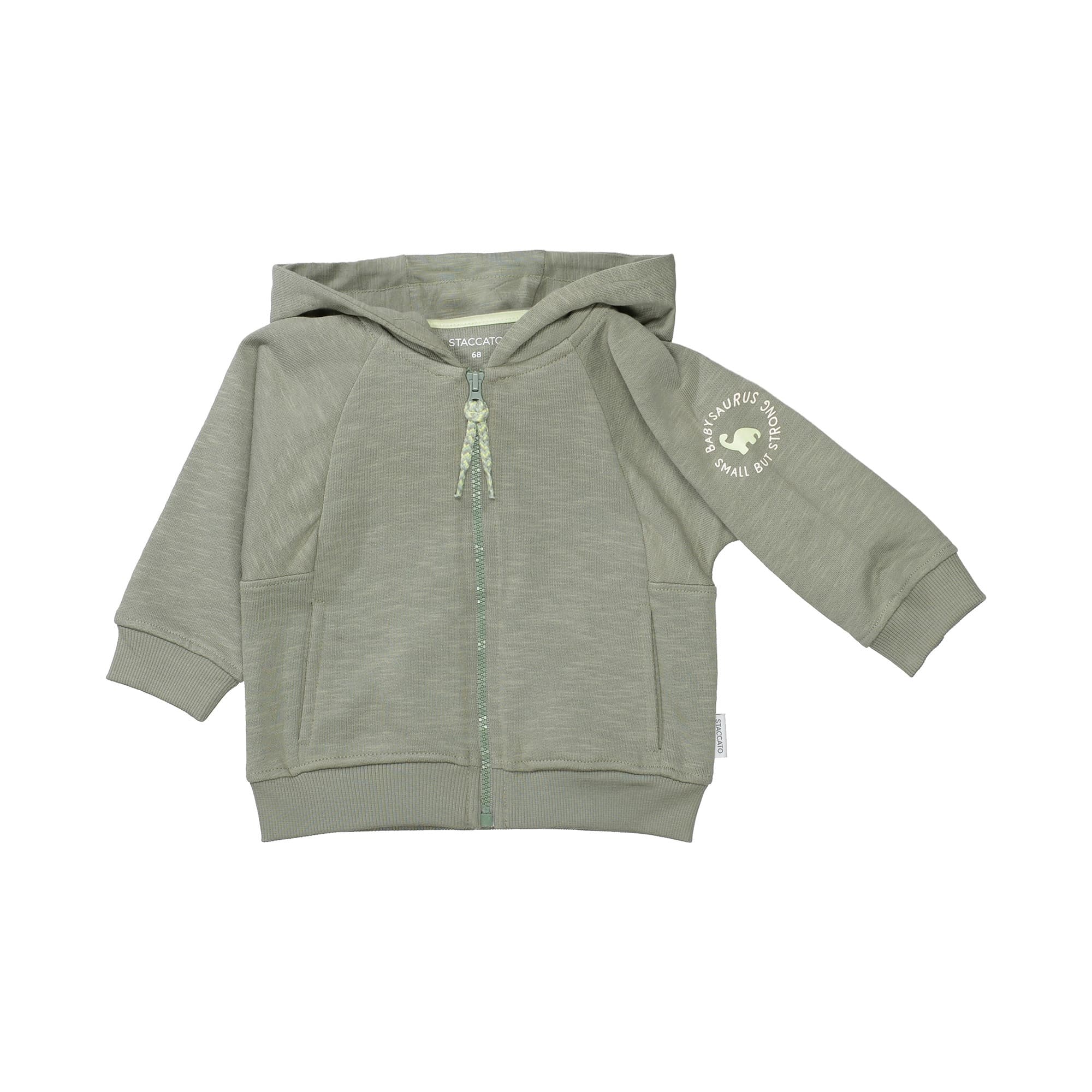 Sweat-, Fleece- & Strickjacken, STACCATO, Grün – Besonderheit: aus 100% Baumwolle