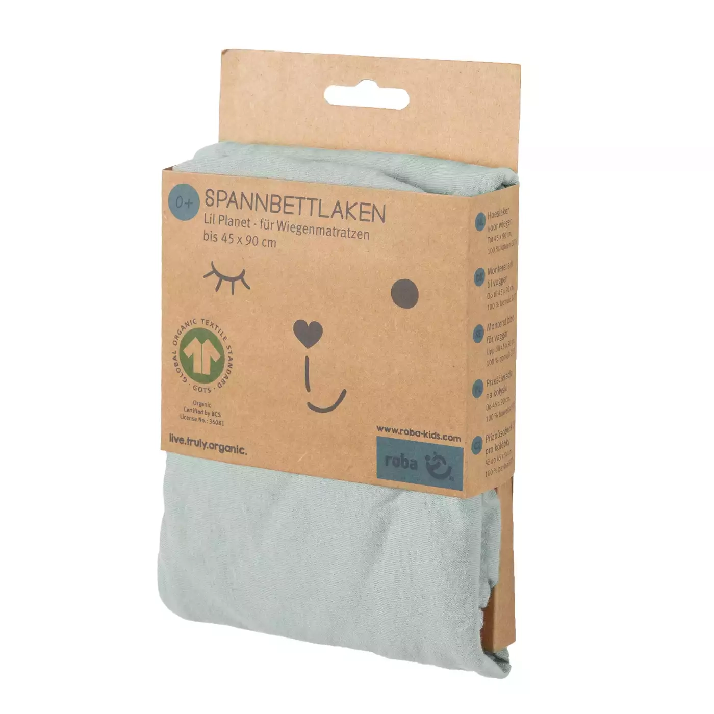 Spannbettlaken, roba, Grün – Produktansicht