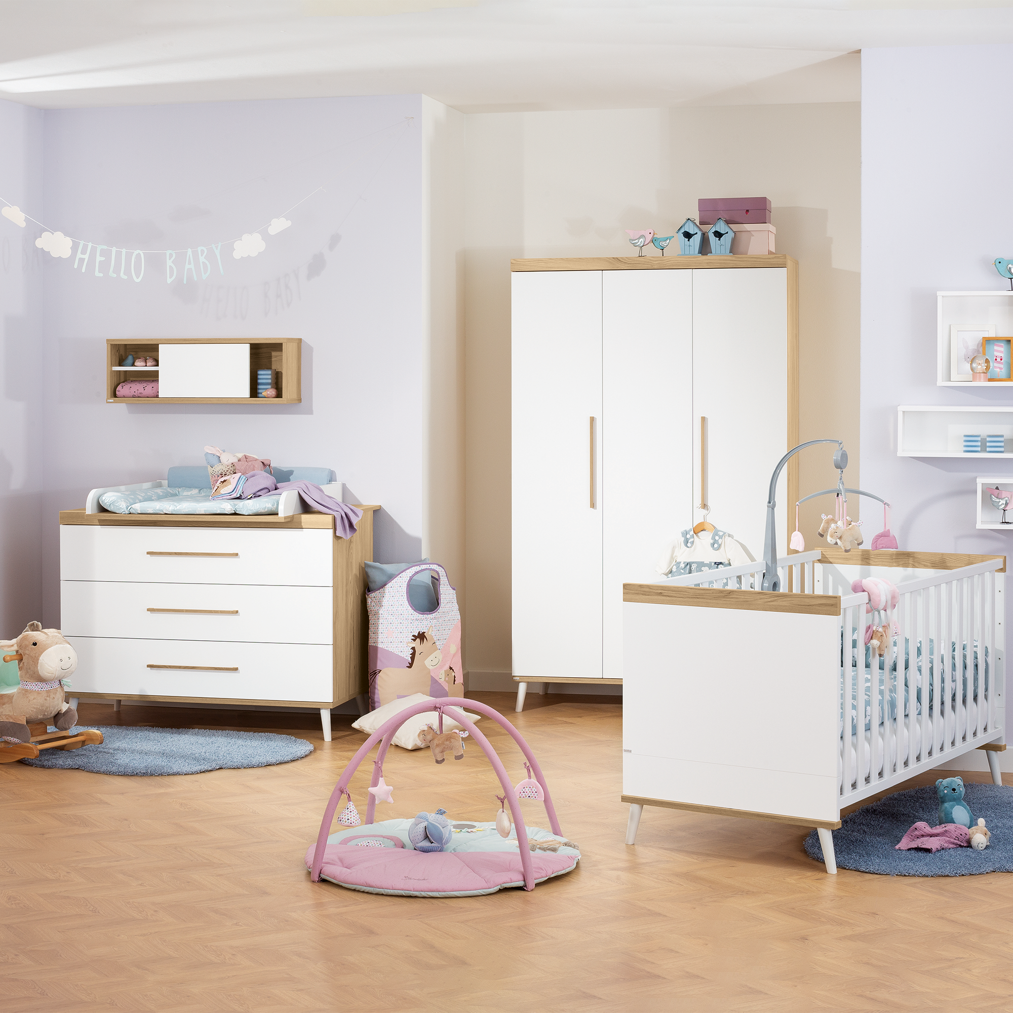 3-teiliges Spar-Set Babyzimmer Valentina PAIDI Weiß 9000000000175 1