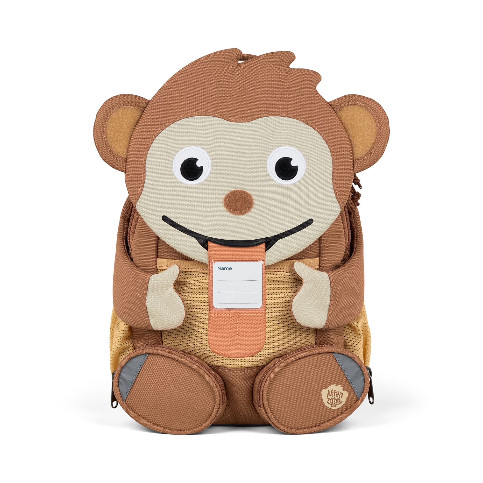 Kinderrucksäcke, Affenzahn, Braun – Besonderheit: höhen- und weitenverstellbarer Brustgurt für eine ideale Anpassung an den Körper
