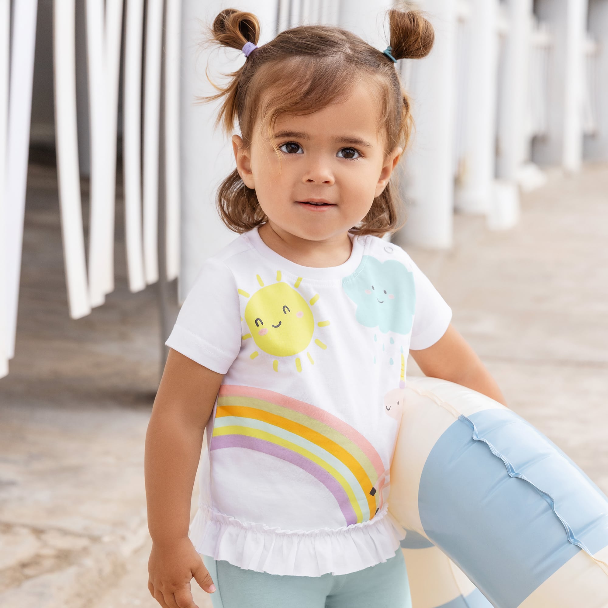 Kurzarmshirts, blue seven, Weiß – Produktansicht