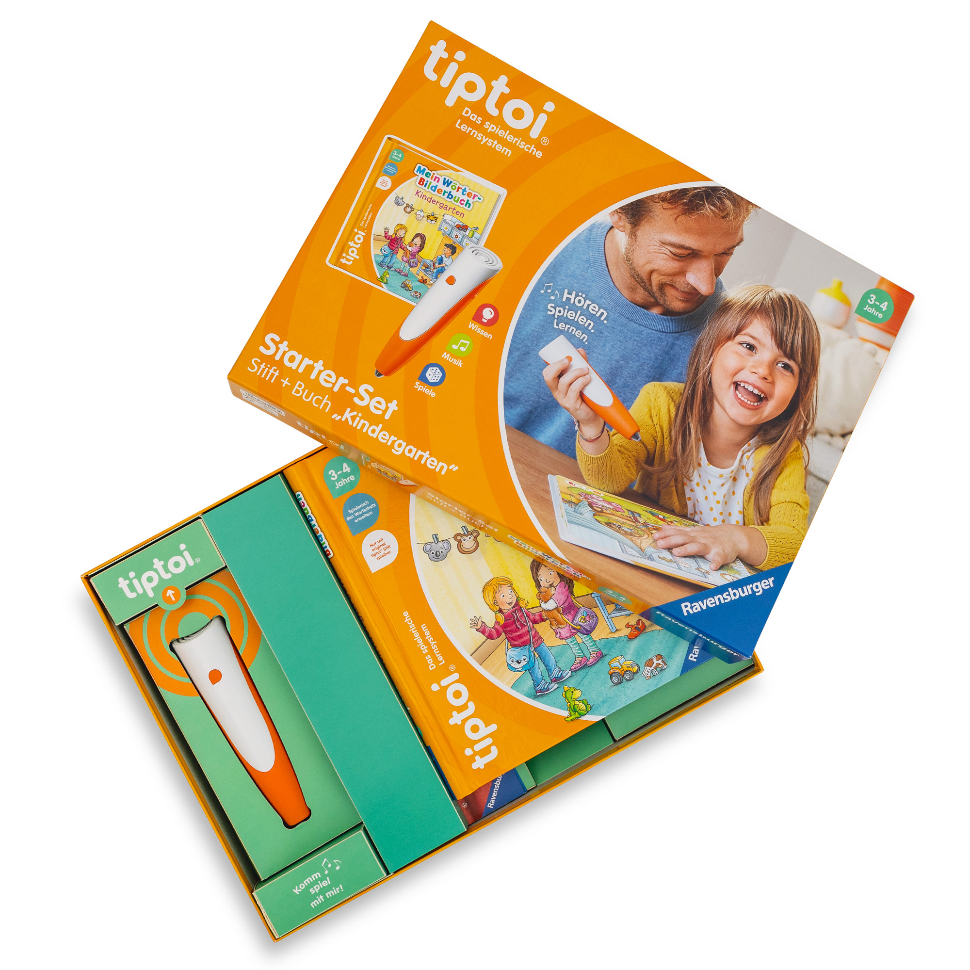 tiptoi® Starter-Set: Stift + Buch Kindergarten Ravensburger Orange 2000582961100 2