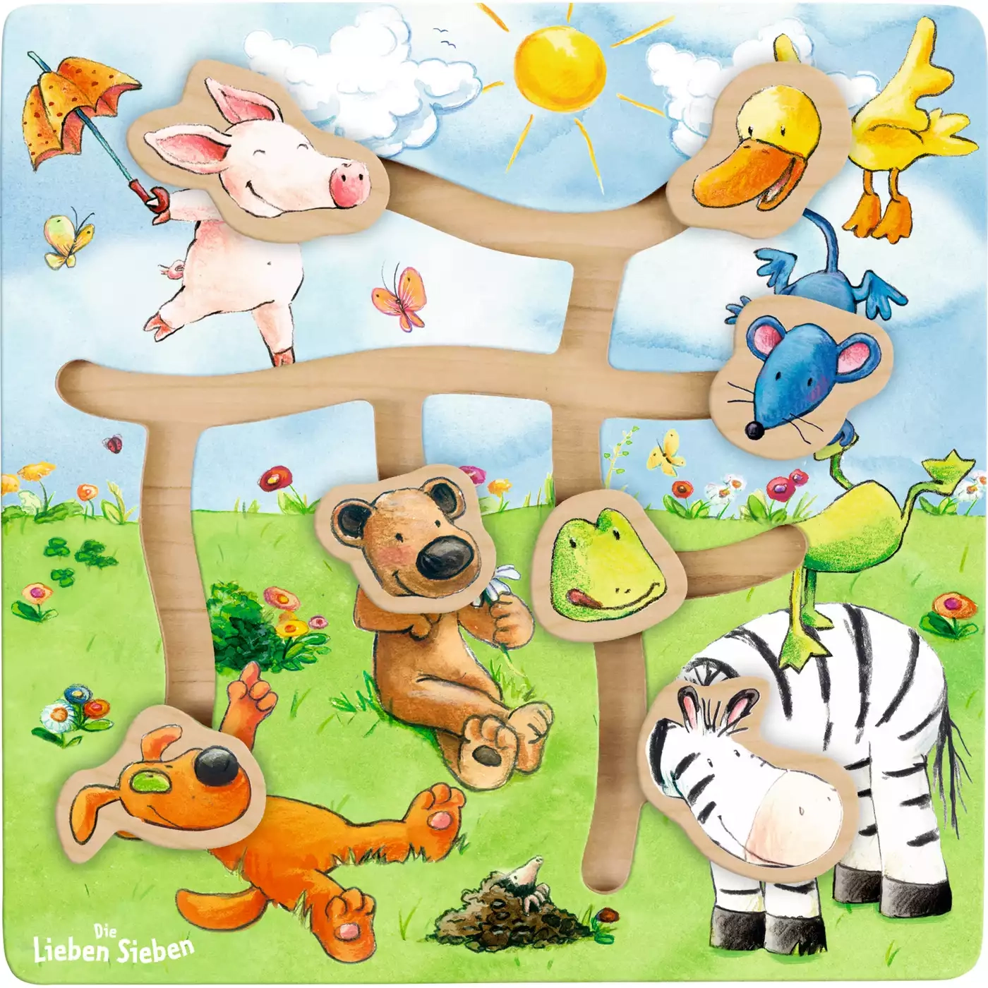 Holzpuzzle, DIE SPIEGELBURG – Produktansicht