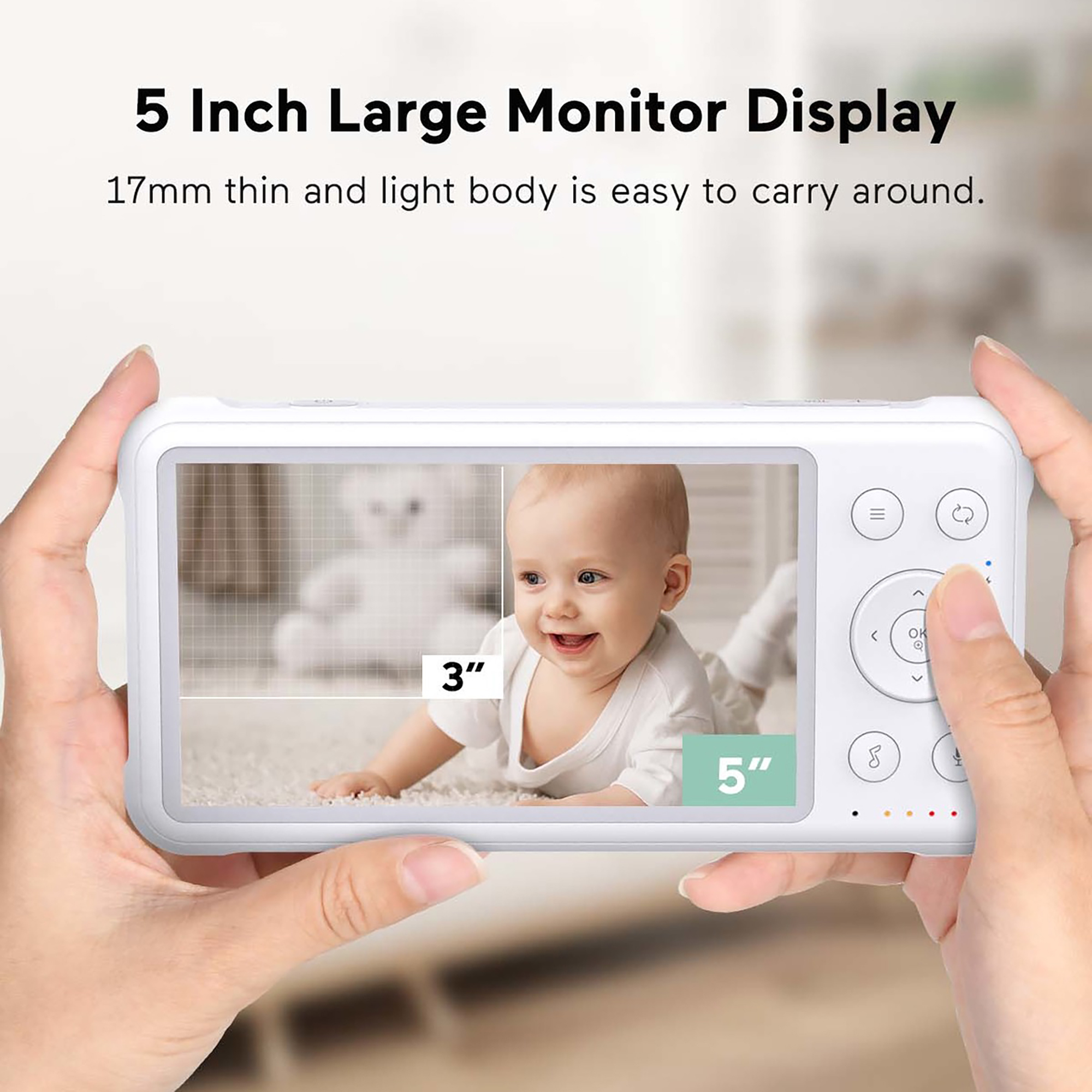 Video Babyphone, momcozy, Weiß – Produktansicht
