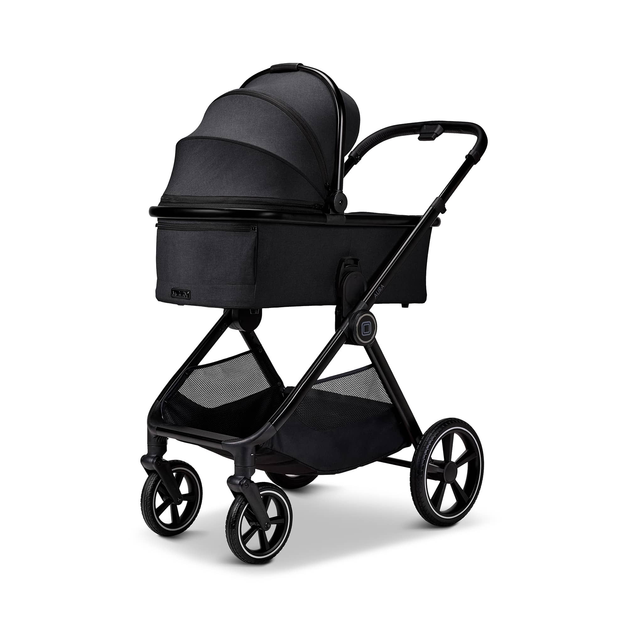 Kombi-Kinderwagen, MOON, Schwarz – Produktansicht