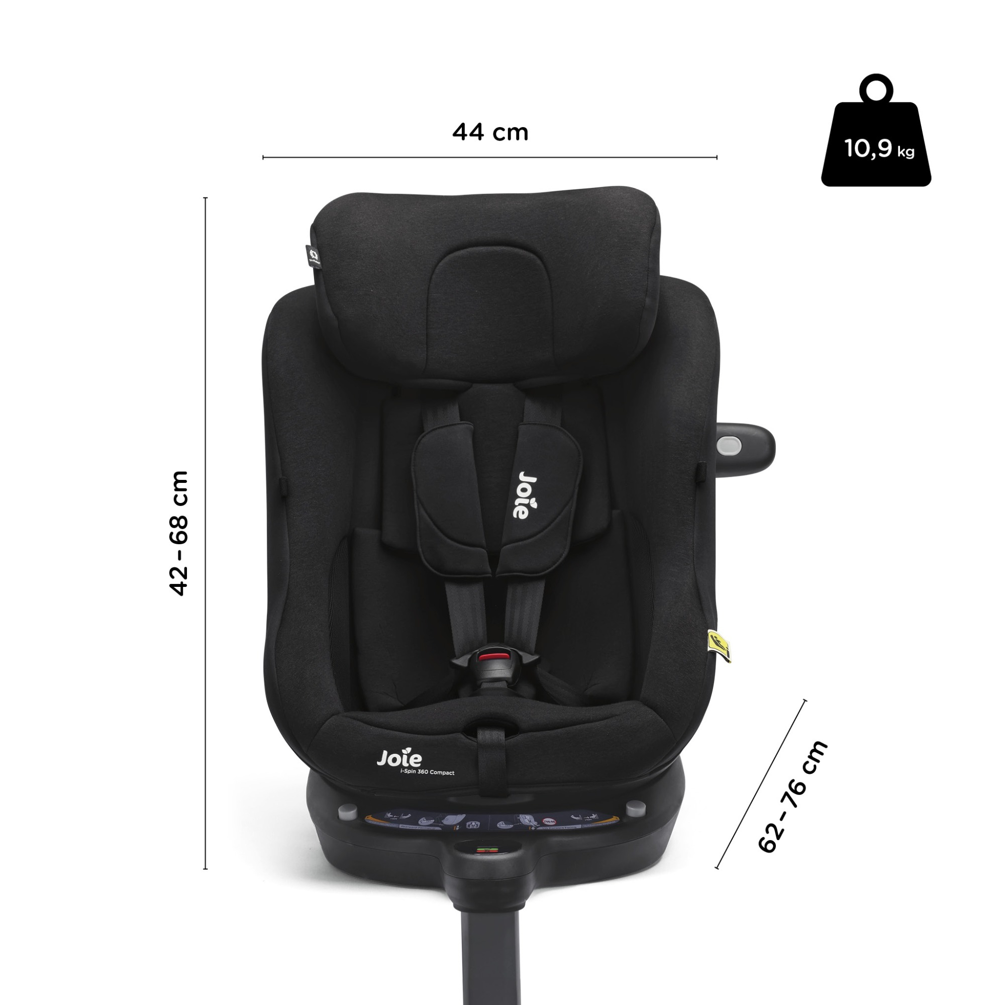 Reboarder 0-18 kg, Gruppe 0+/1, Joie, Schwarz – Produktansicht