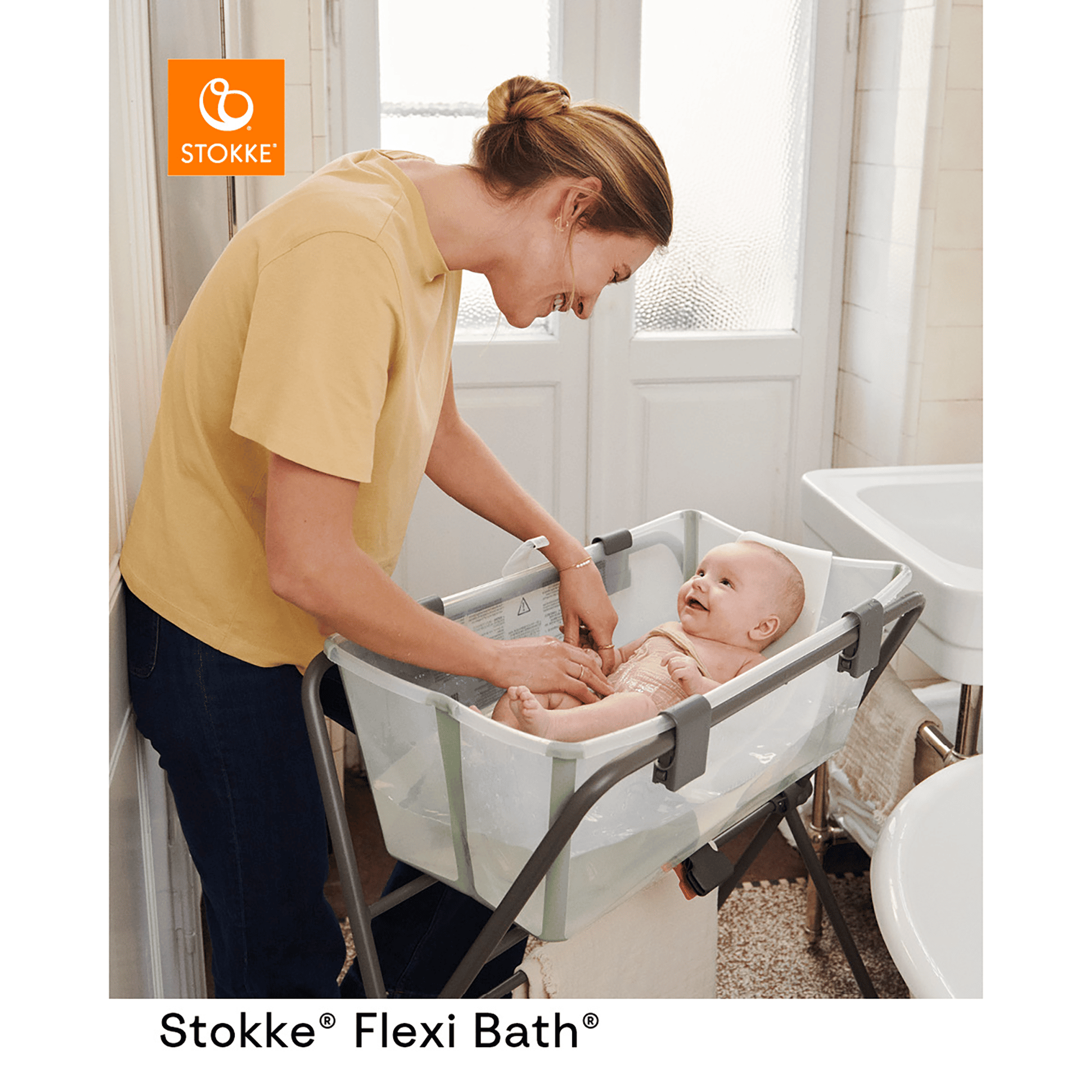 Set Flexi Bath® Transparent Green mit Newborn Support STOKKE Grün 9000000000584 2