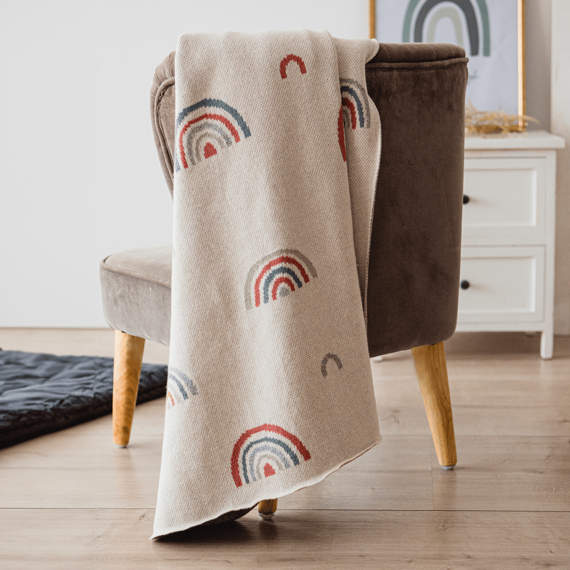 Strickdecken, KAISER, Beige – Produktansicht