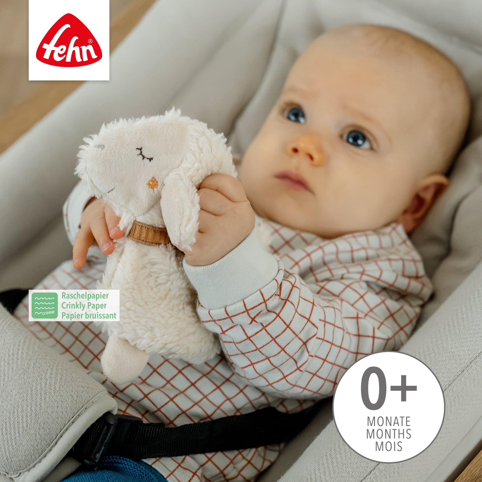Knisterspielzeug & Knistertücher, fehn, Weiß – Produktansicht