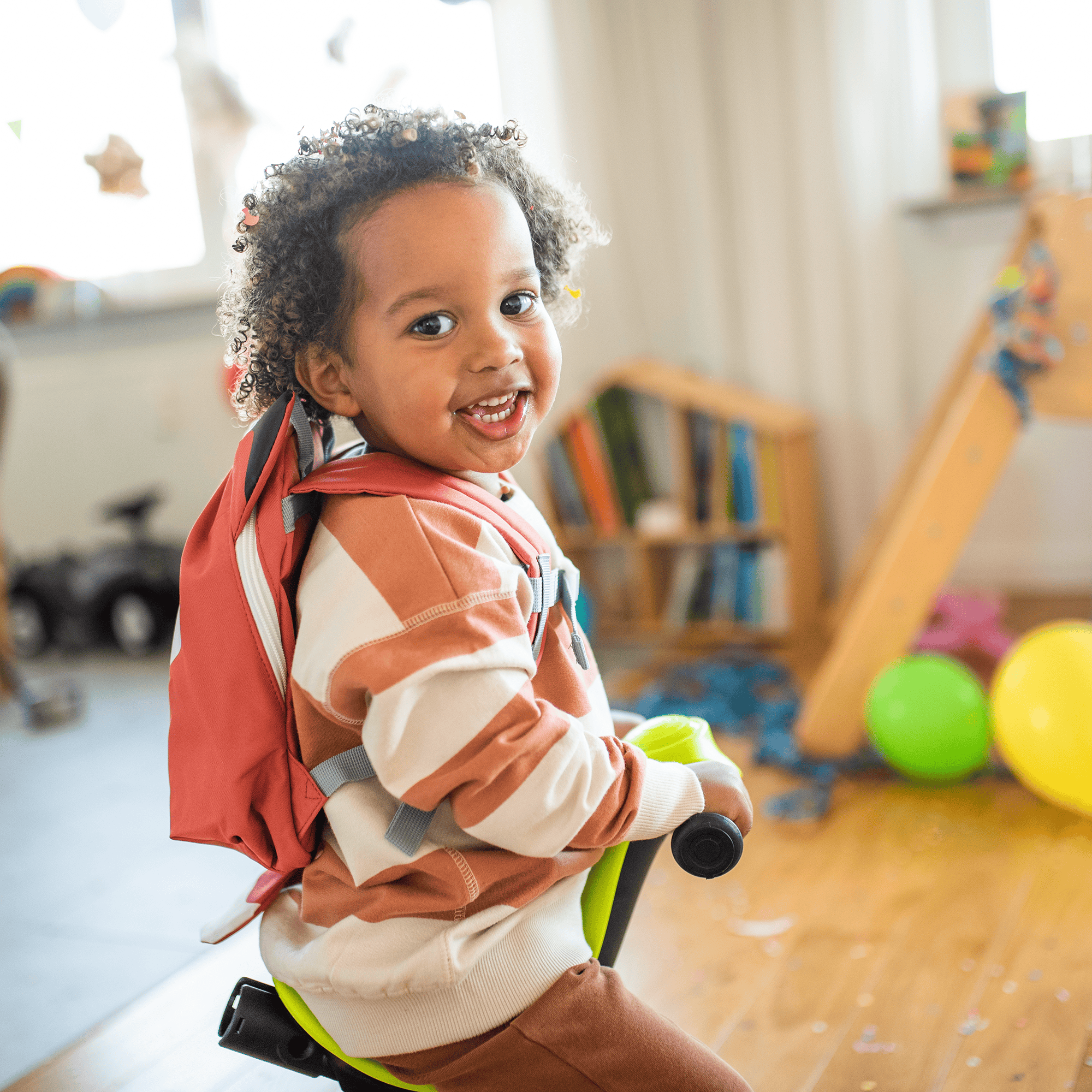 Kinderrucksäcke, LÄSSIG, Rot – Produktansicht
