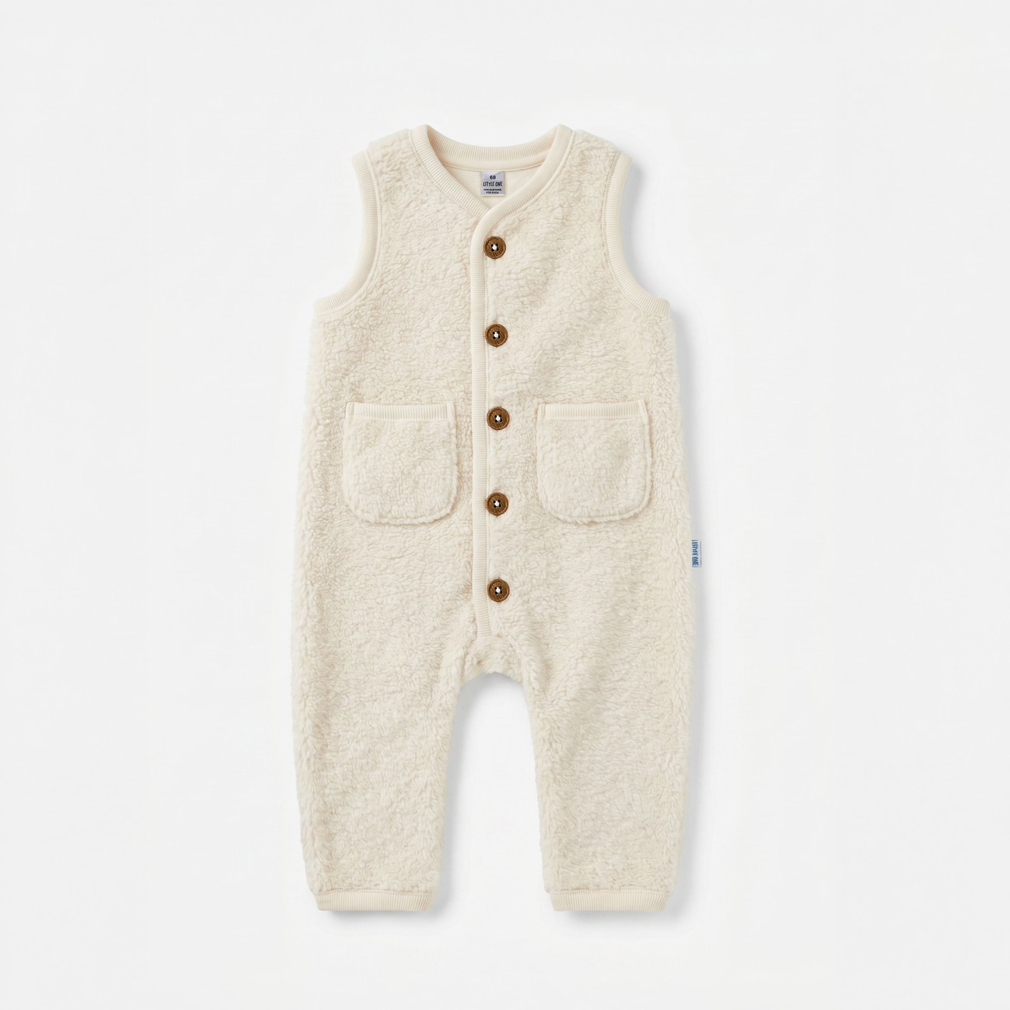 Overalls, LITTLE ONE, Beige – Besonderheit: durchgehende Knopfleiste