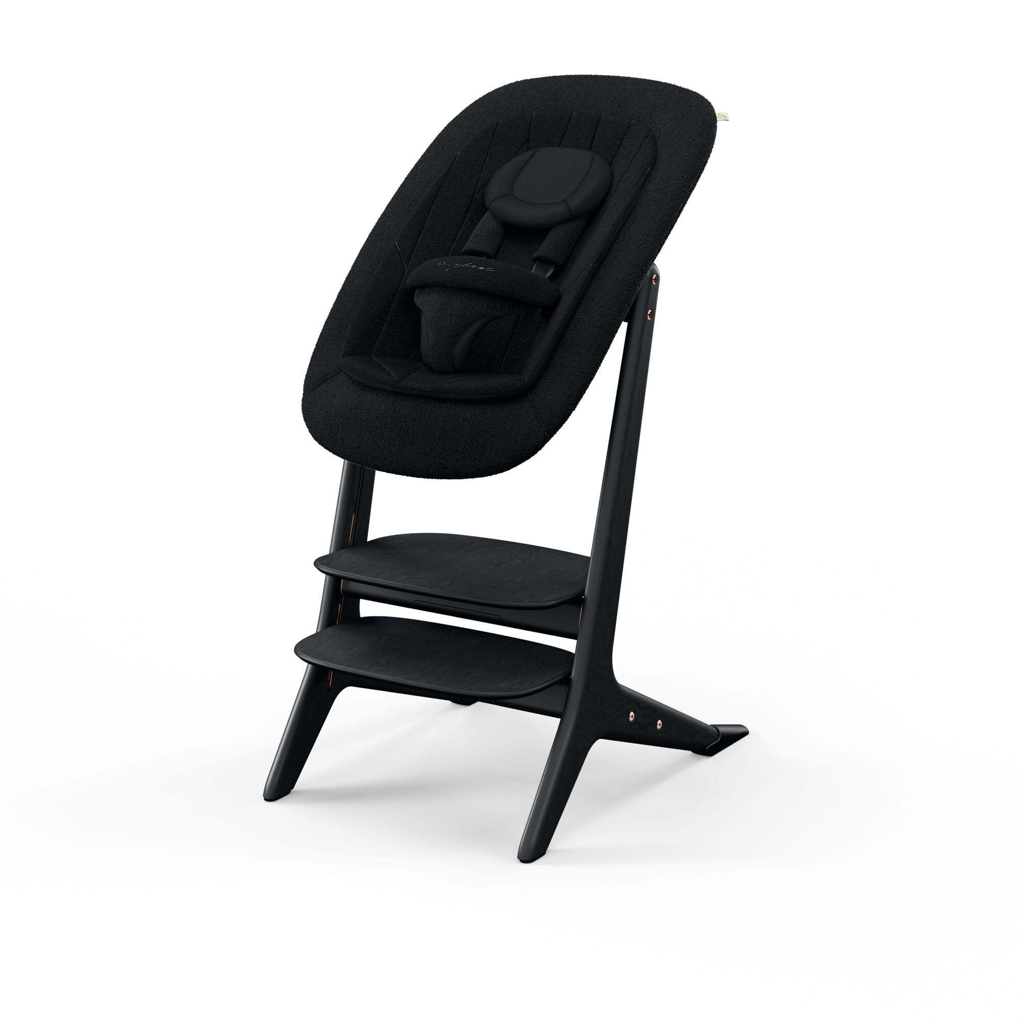 Treppenhochstühle, cybex PLATINUM, Schwarz – Besonderheit: praktisches 3in1-Set bestehend aus Hochstuhl, Bouncer Nest, Neugeboreneneinlage, Adapter, Baby Set und Tablett