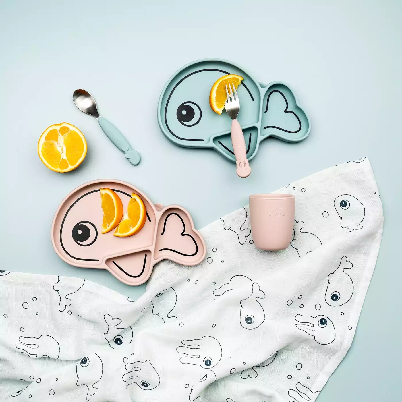 Produkte, done by deer, Blau – Besonderheit: 3 verschiedene Fächer