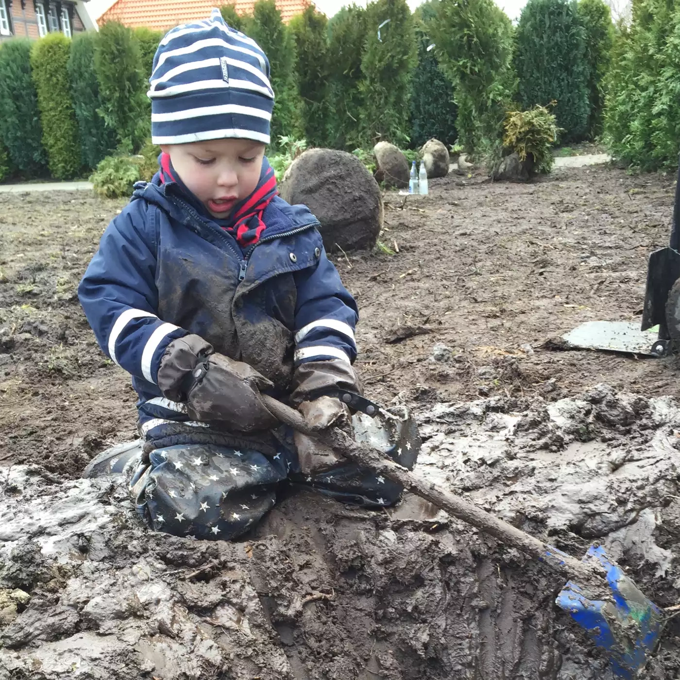Handschuhe für 2 Jährige, BMS, Blau – Produktansicht