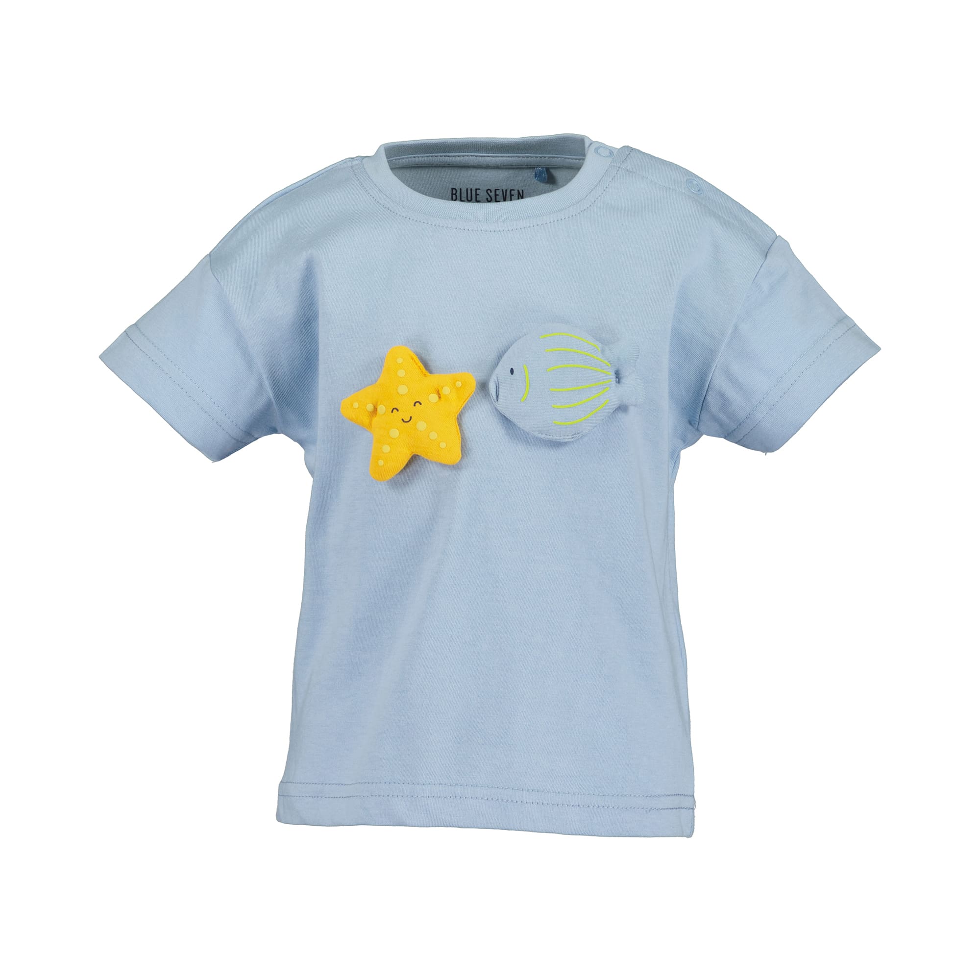Kurzarmshirts, blue seven, Blau – Besonderheit: aus 100% Baumwolle