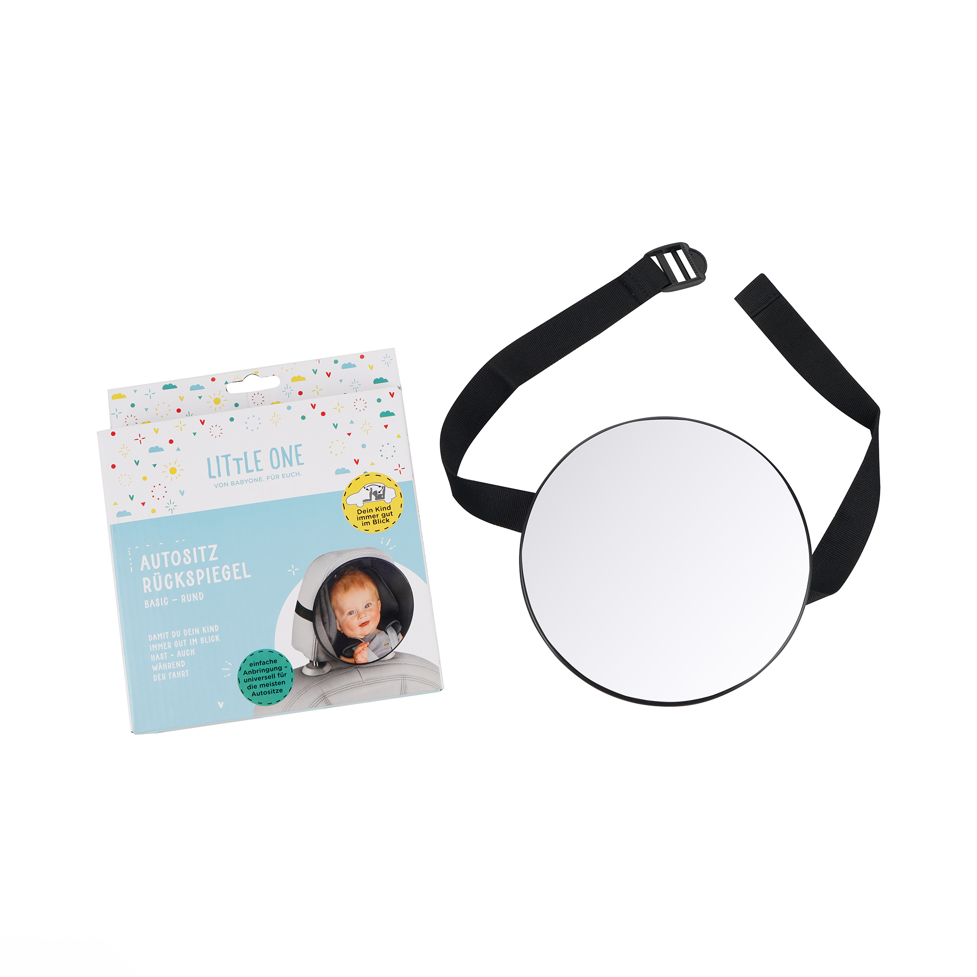 Sicherheitsrückspiegel, LITTLE ONE, Schwarz – Produktansicht