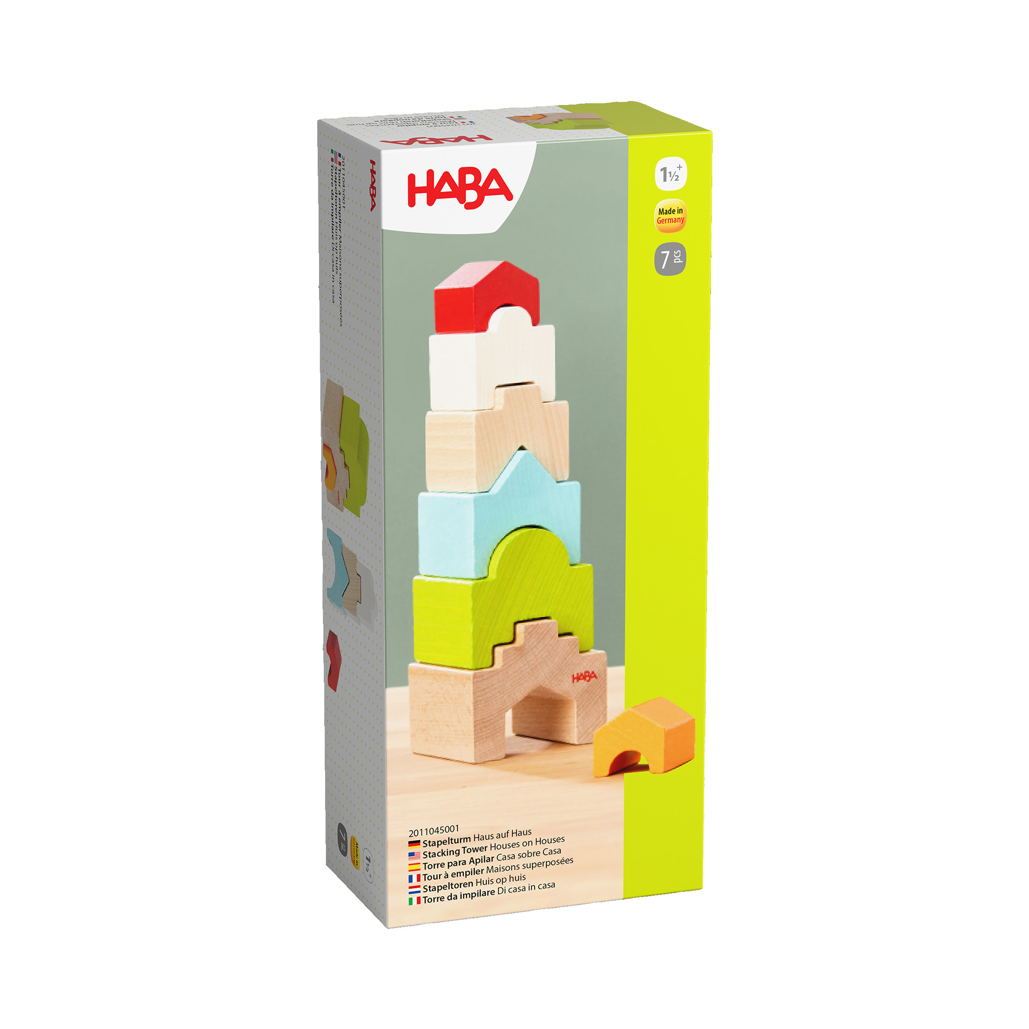 Stapeltürme, HABA, Braun – Besonderheit: mit 7 individuellen Stapelsteinen
