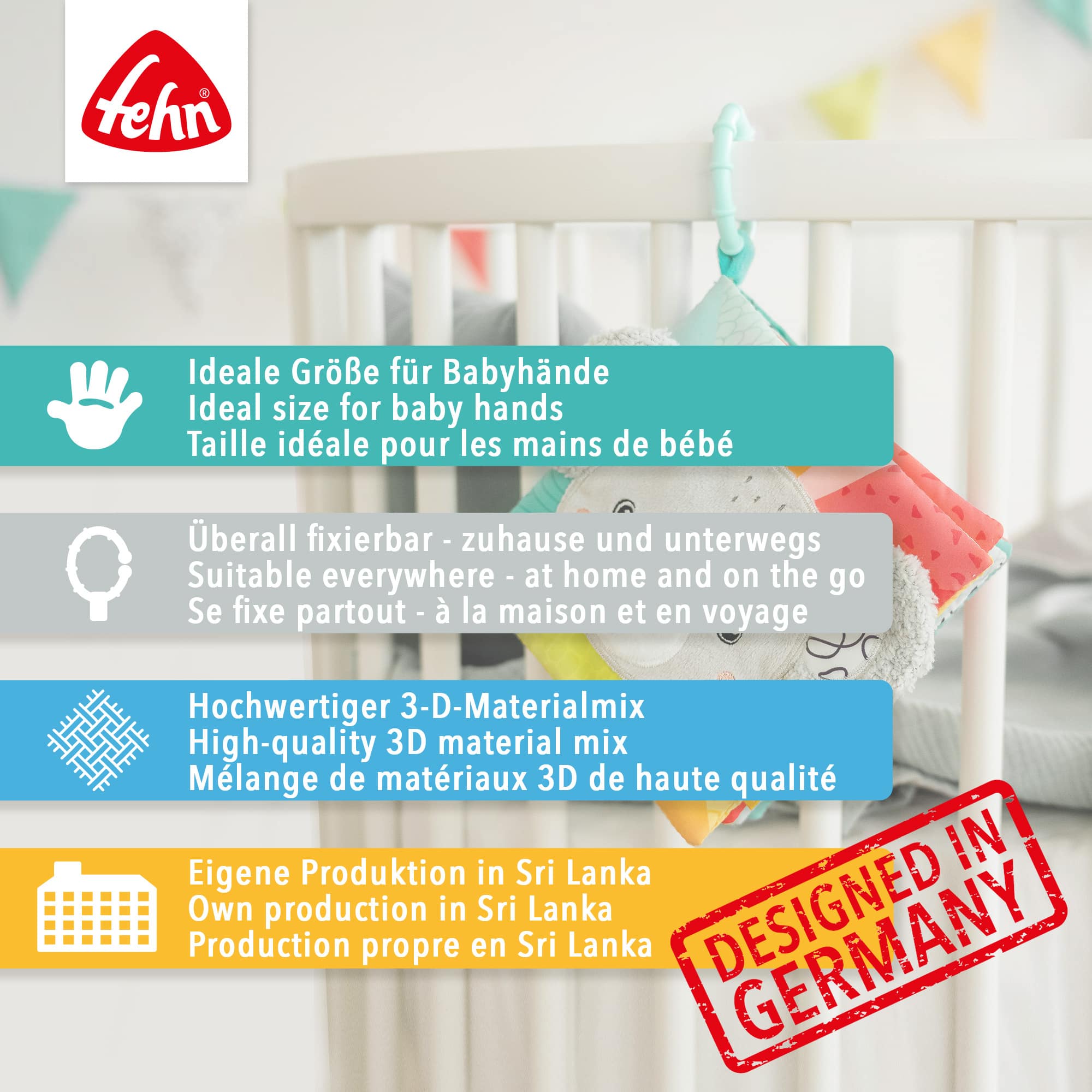 fehn Stoffbücher, fehn, Mehrfarbig – Produktansicht