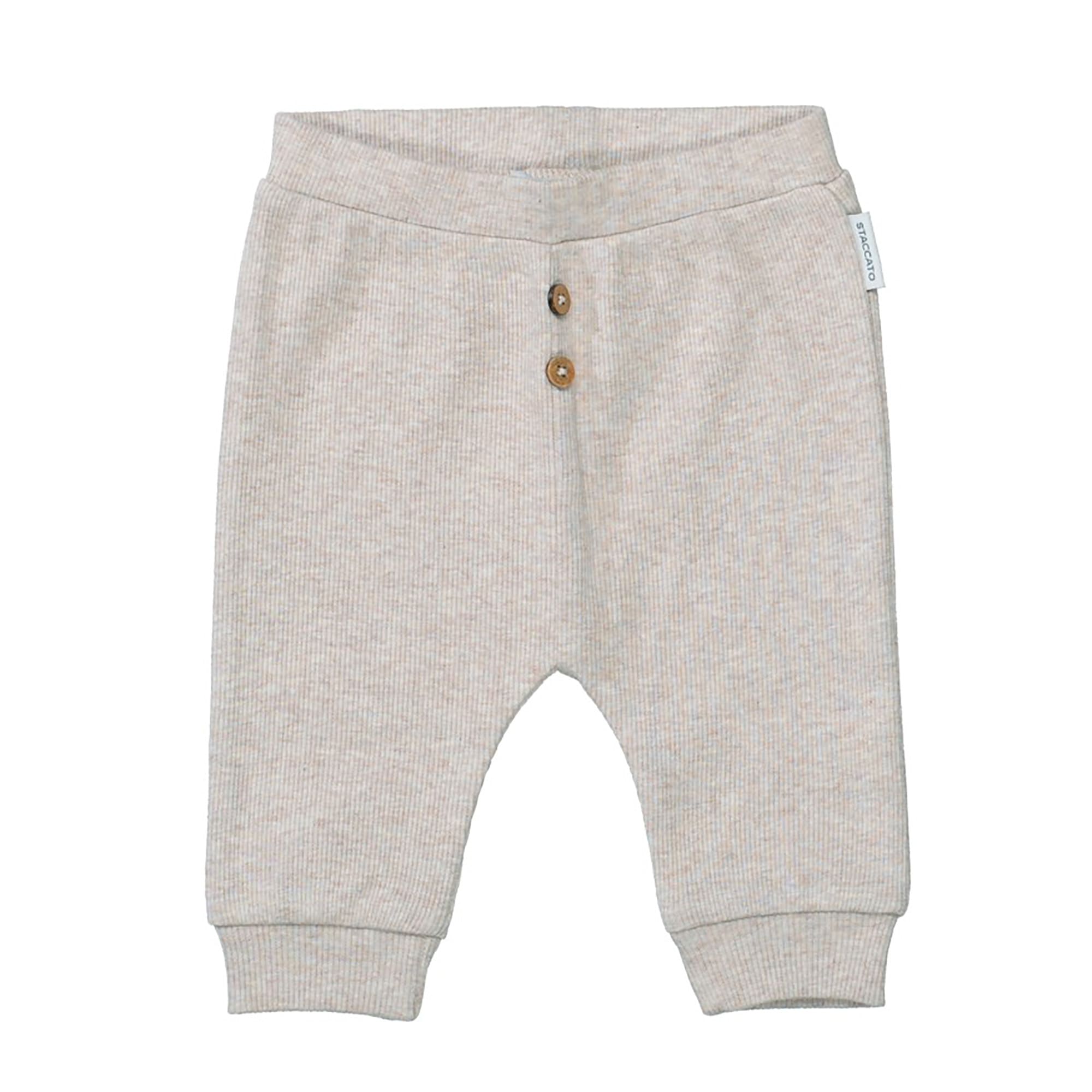 Schlupfhosen, STACCATO, Beige – Besonderheit: aus 97% Baumwolle