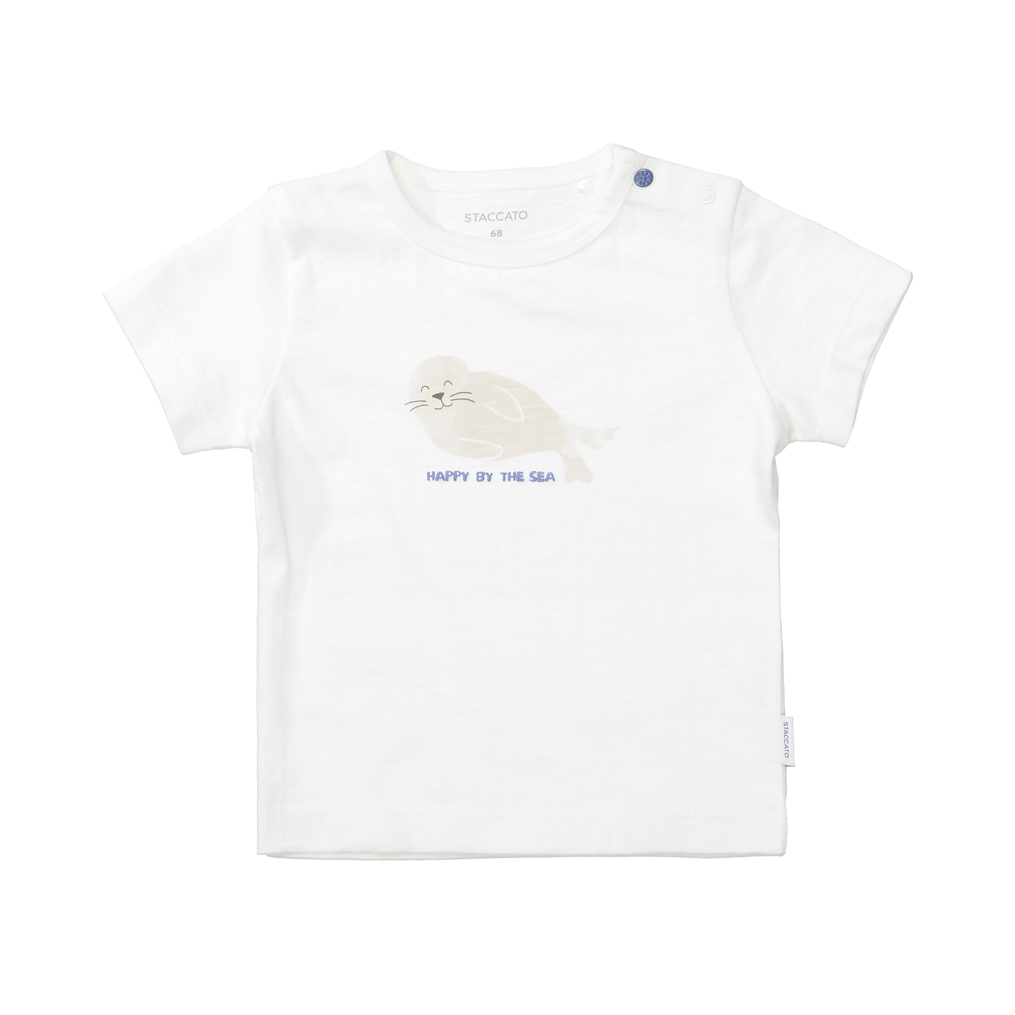 Kurzarmshirts, STACCATO, Weiß – Besonderheit: aus 100% Baumwolle