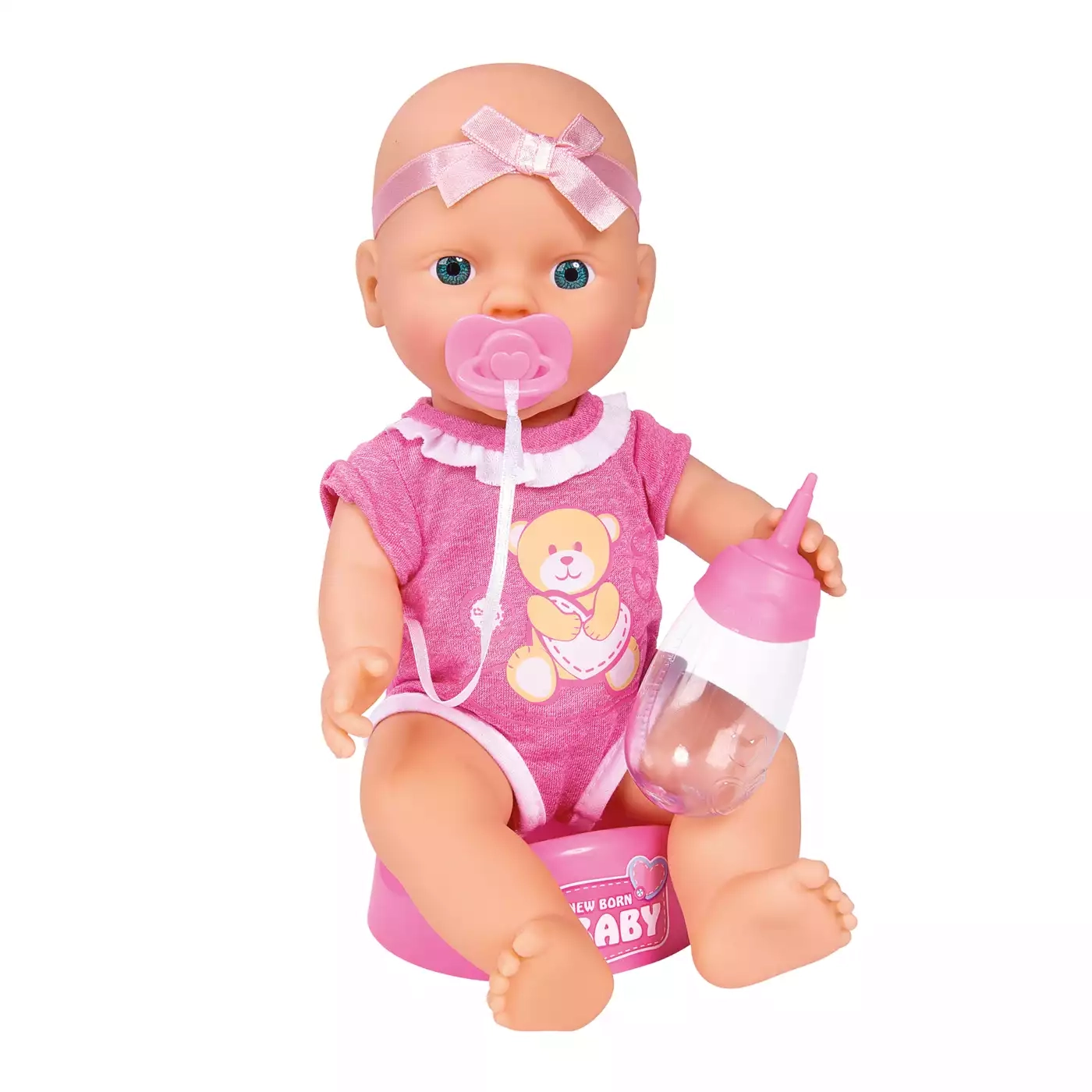 Puppen & Puppenwagen, Simba, Pink – Besonderheit: Puppe mit Trink- und Nässfunktion