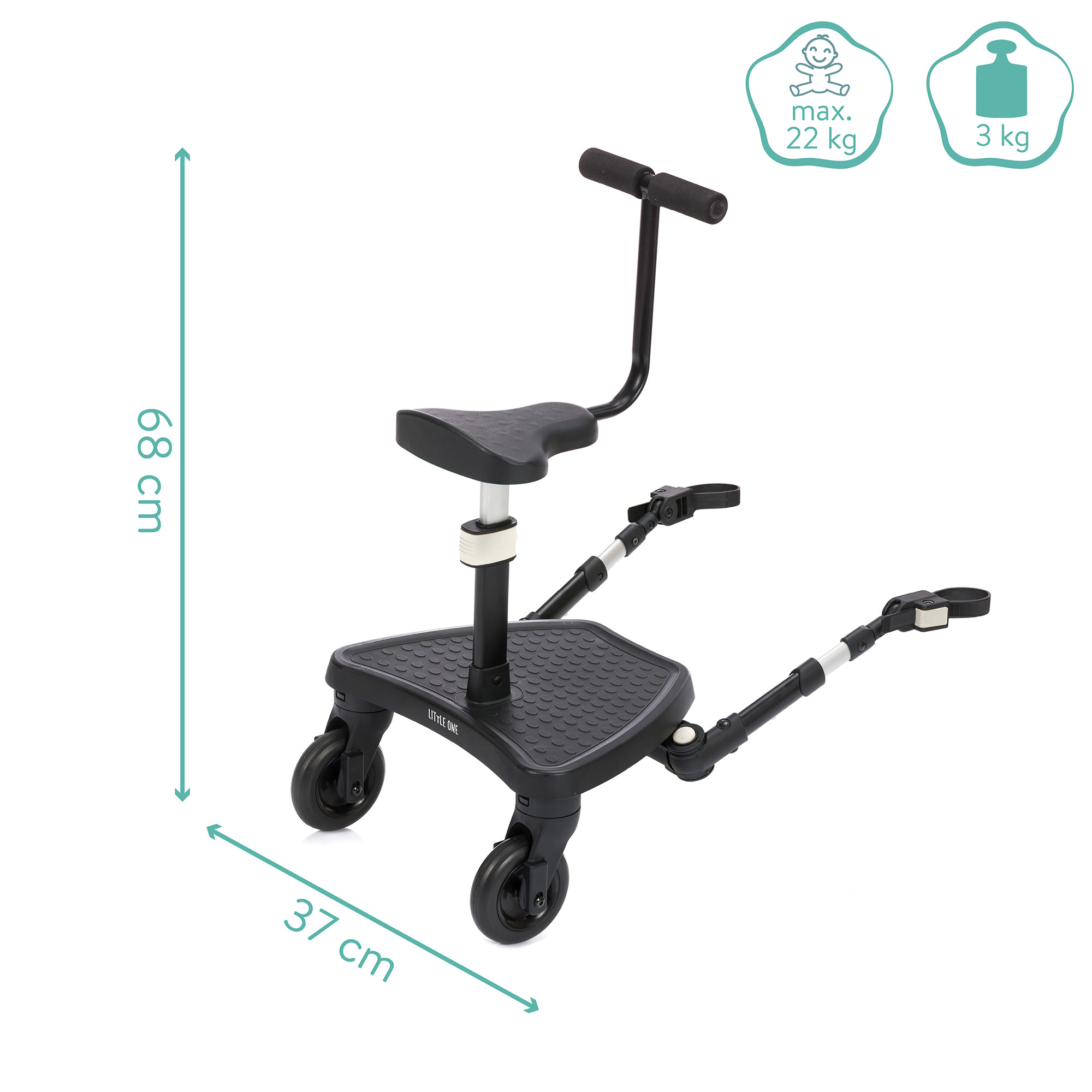 Buggyboards, LITTLE ONE, Schwarz – Produktansicht