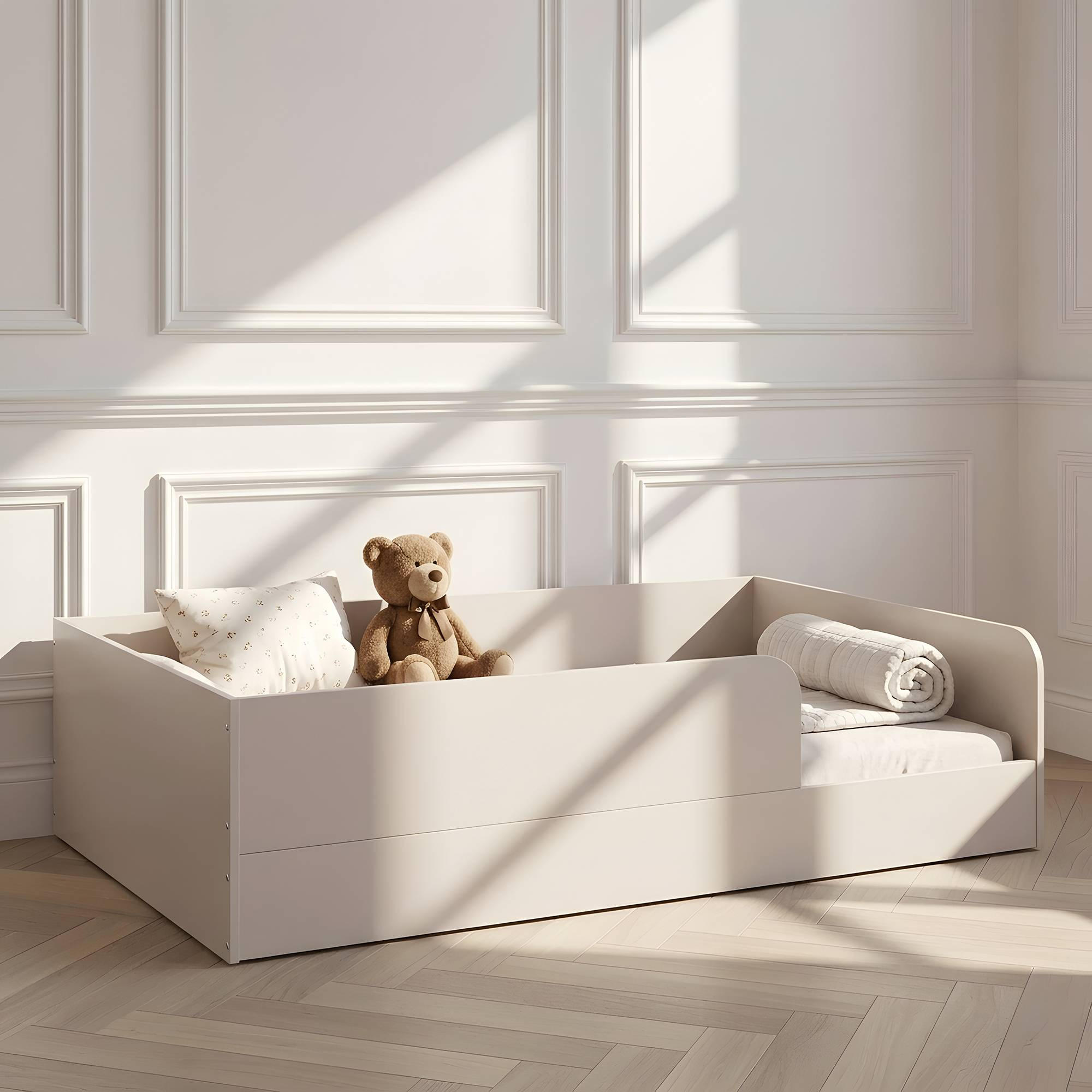 Bodenbetten, Arthur Berndt, Beige – Produktansicht