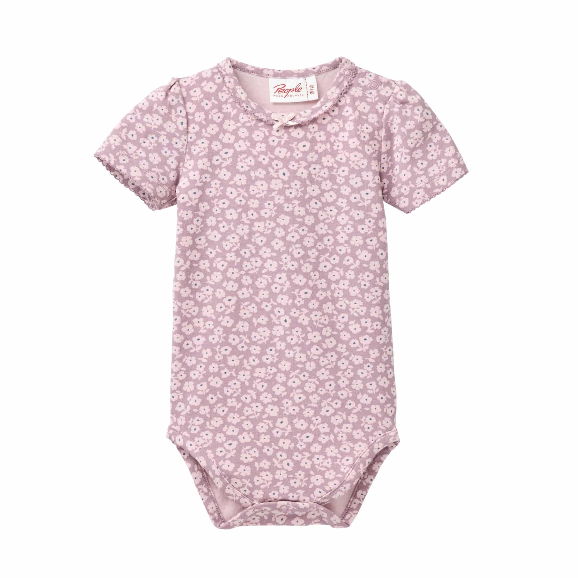 Kurzarmbodys, People Wear Organic, Lila – Besonderheit: aus 95% Baumwolle