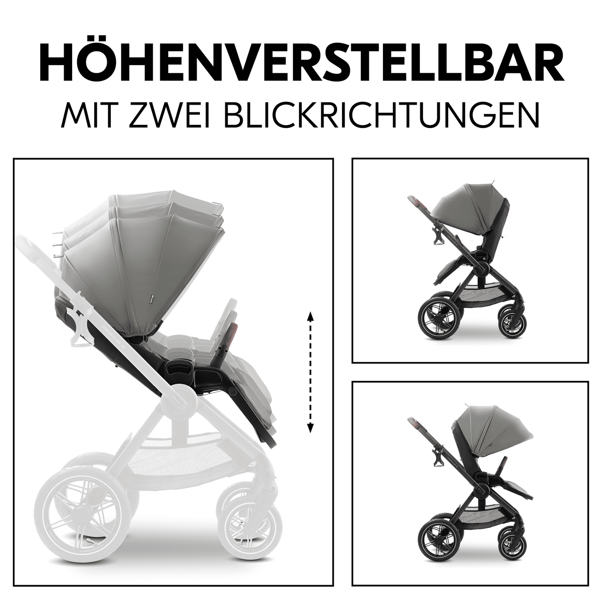 Kombi-Kinderwagen, hauck, Grau – Produktansicht