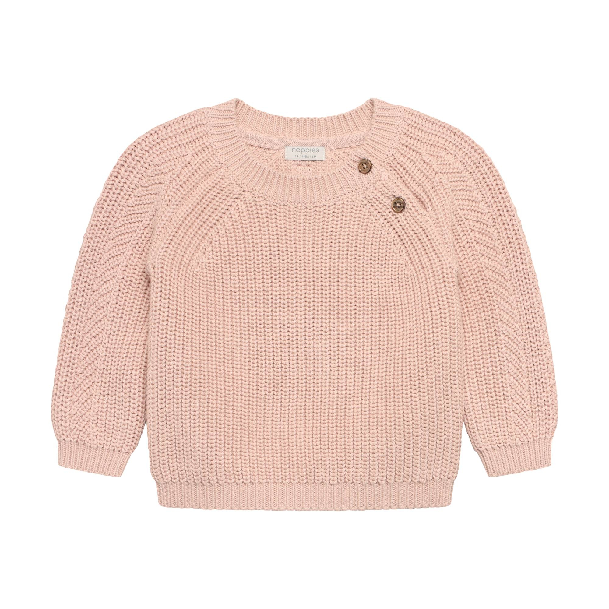 Strickpullover, noppies, Pink – Besonderheit: aus GOTS-zertifizierter Bio-Baumwolle (CERES-0366)