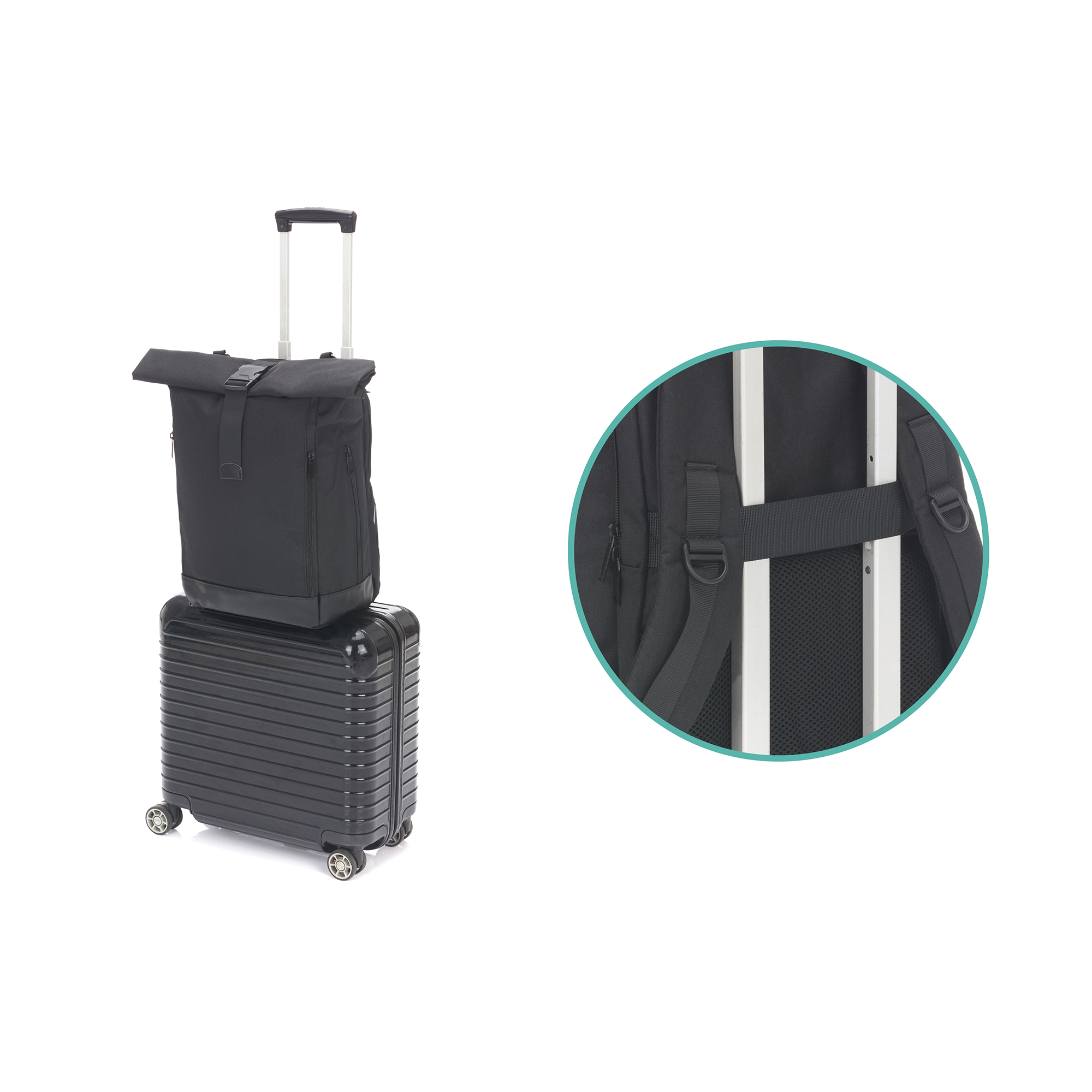 Wickelrucksäcke, LITTLE ONE, Schwarz – Produktansicht