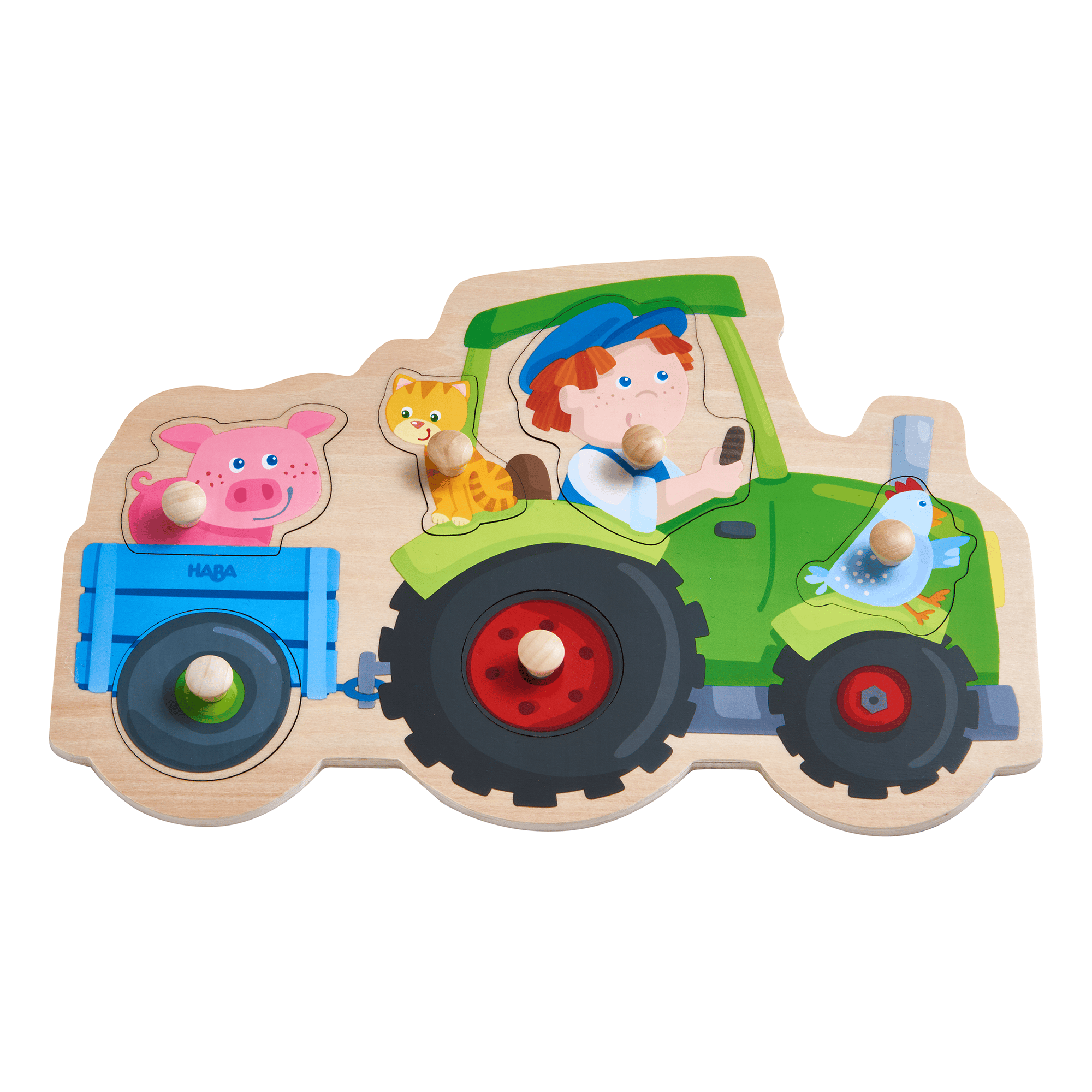 Greifpuzzle Lustige Traktorfahrt HABA Mehrfarbig mehrfarbig 2000579151903 1